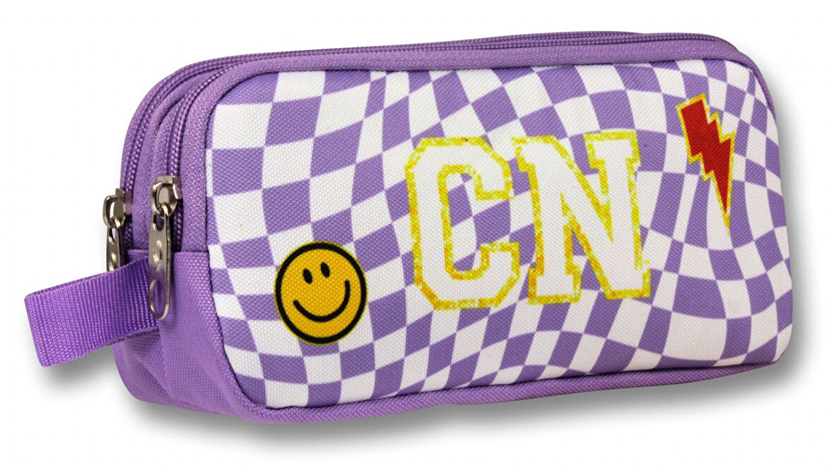 Ümit Çanta 5083 (Smile Desenli - Lila Renkli) Kız Çocuk Kalem Çantası