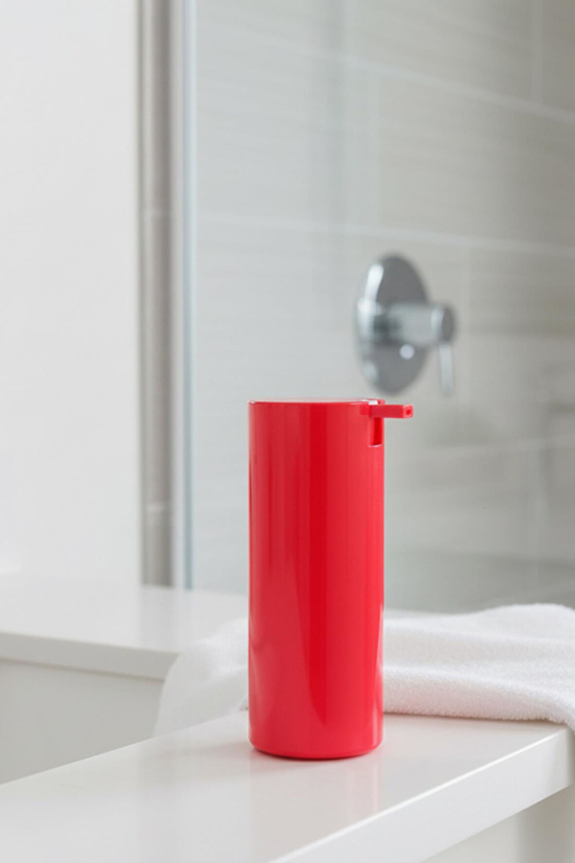 Soft Pembe Şeffaf Akrilik Sıvı Sabunluk 250 ml