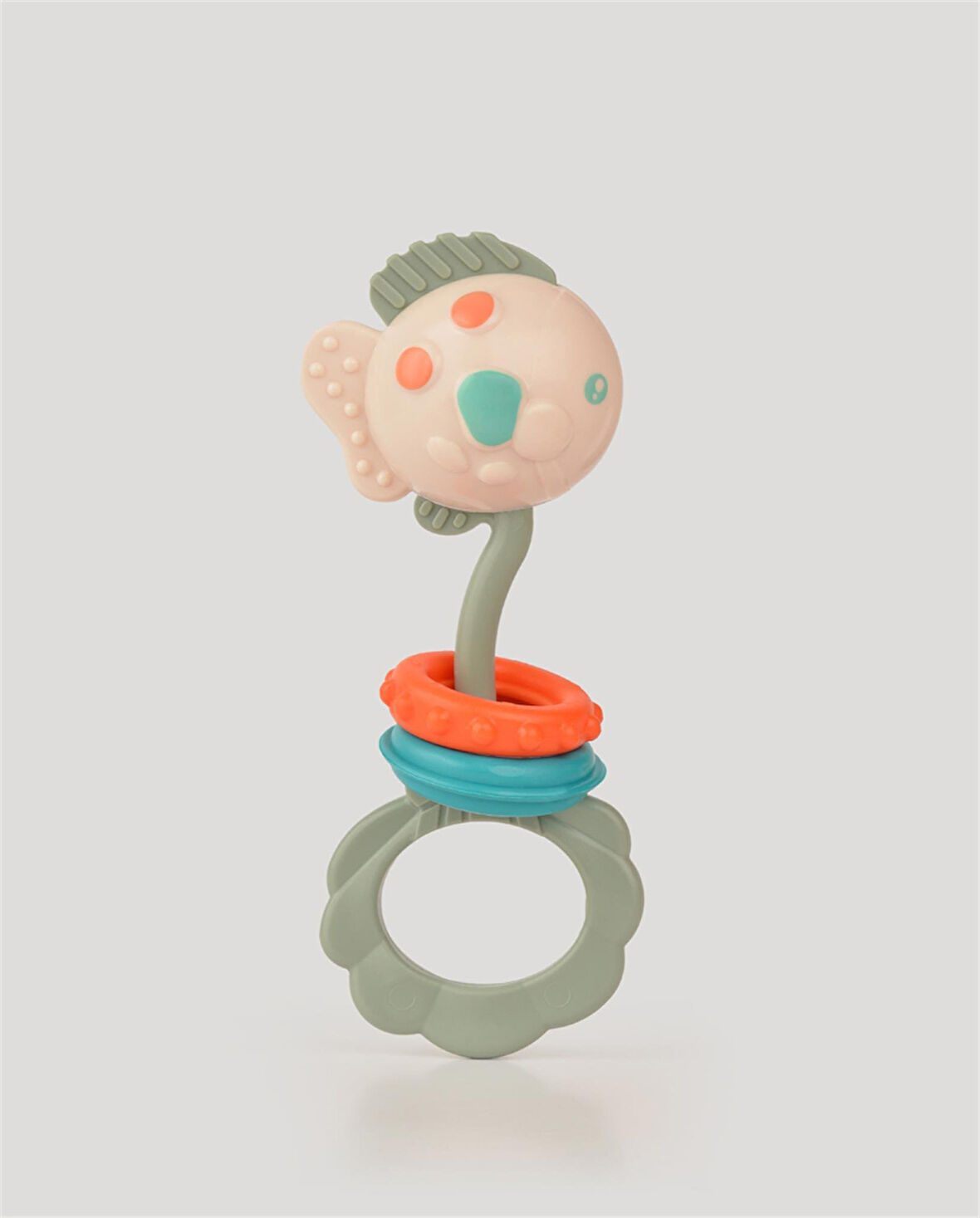  Balık Diş Kaşıyıcı & Çıngırak - Gri