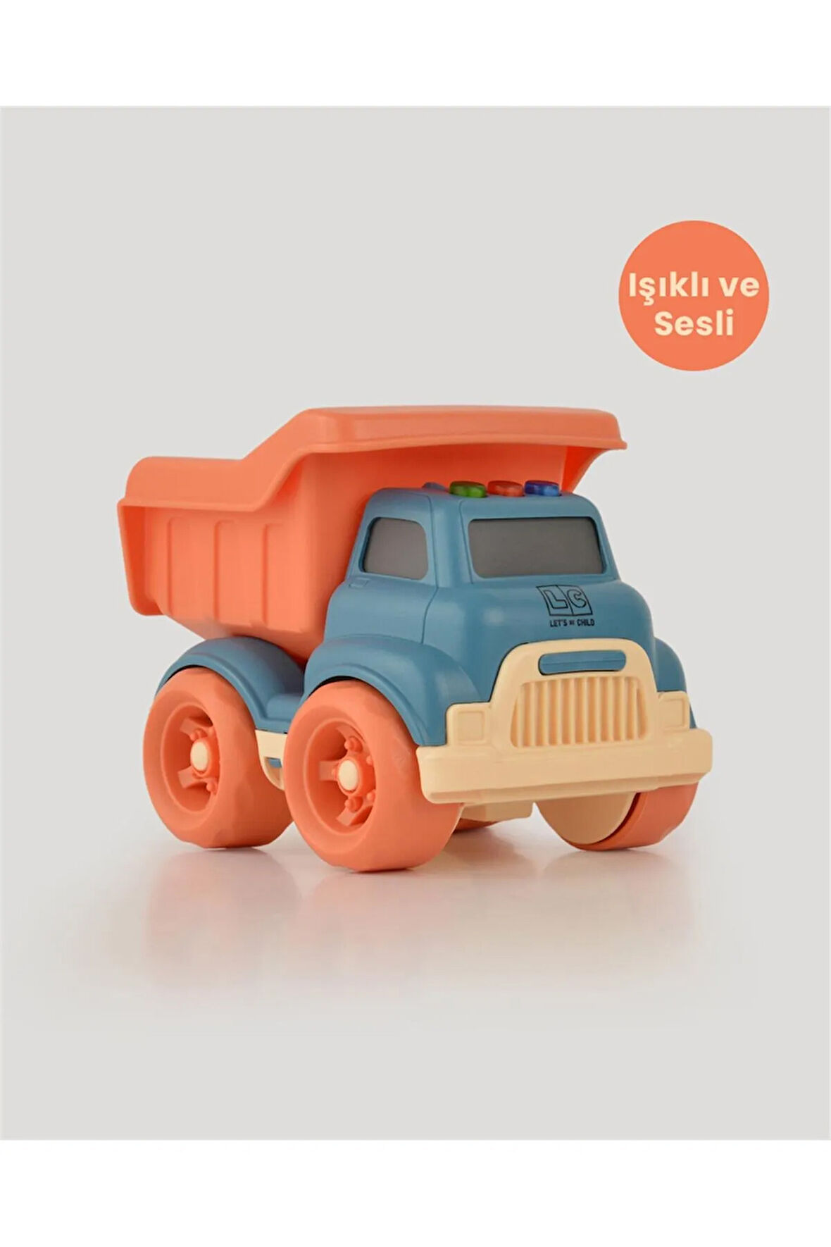 Turkuaz Sesli Ve Işıklı Minik Kamyon