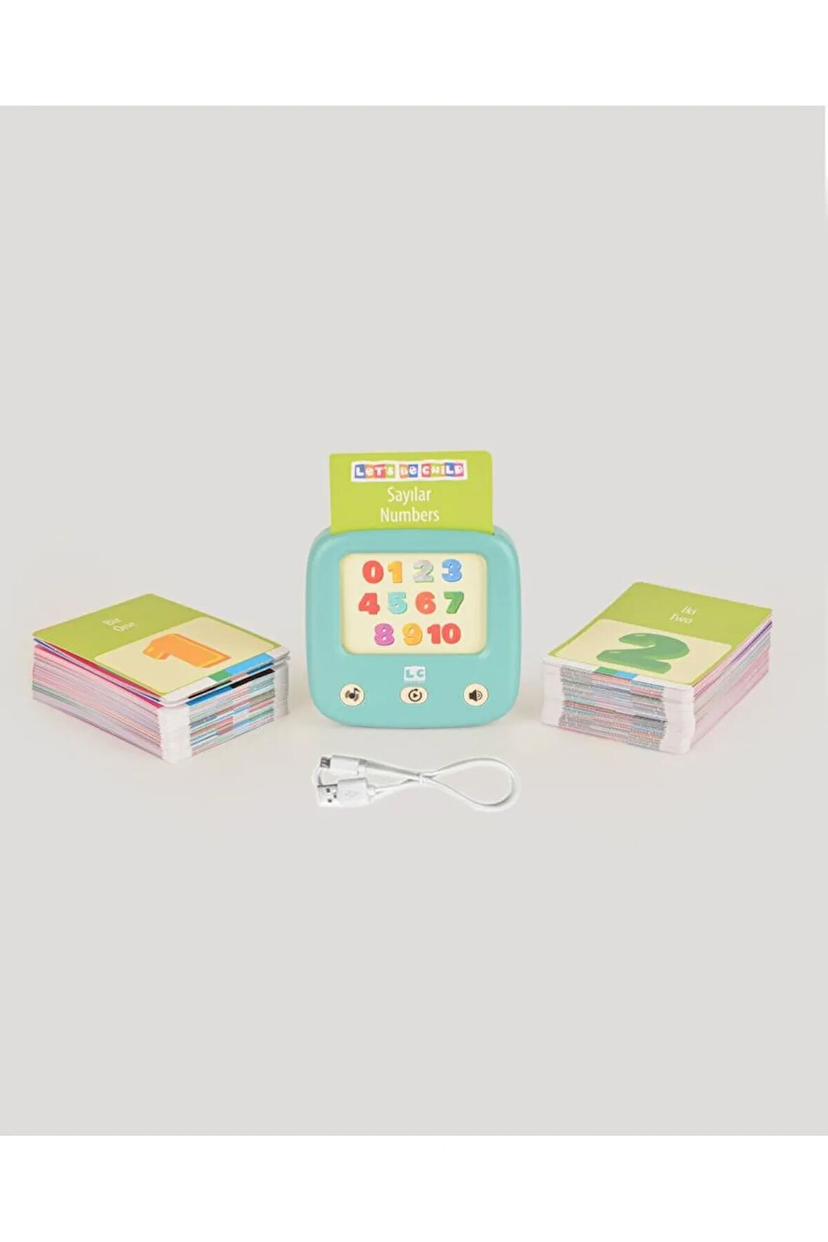 Öğretici Türkçe-ingilizce Konuşan Flash Kartlar-mavi