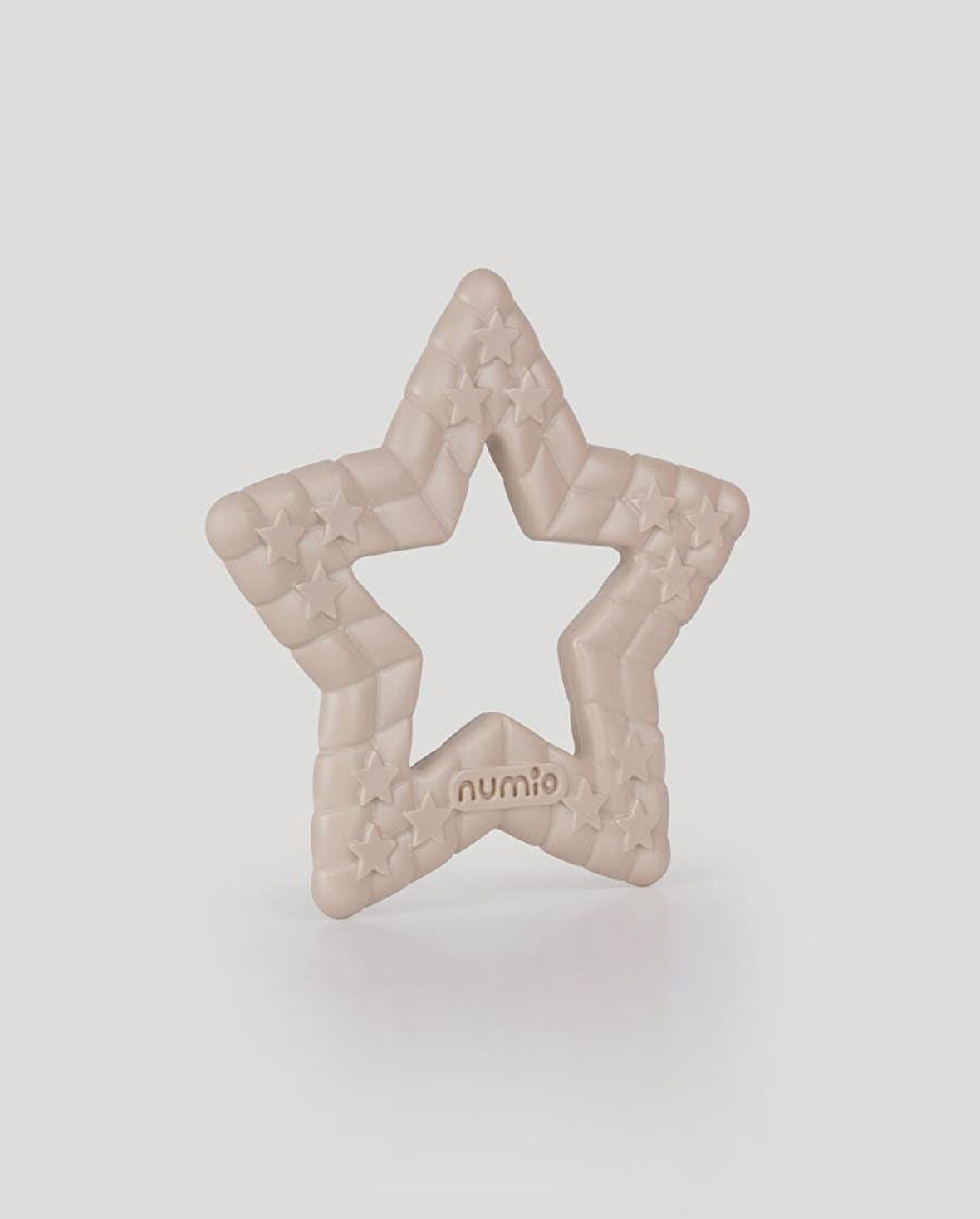 Yıldız Desenli Bebek Diş Kaşıyıcı Ekru