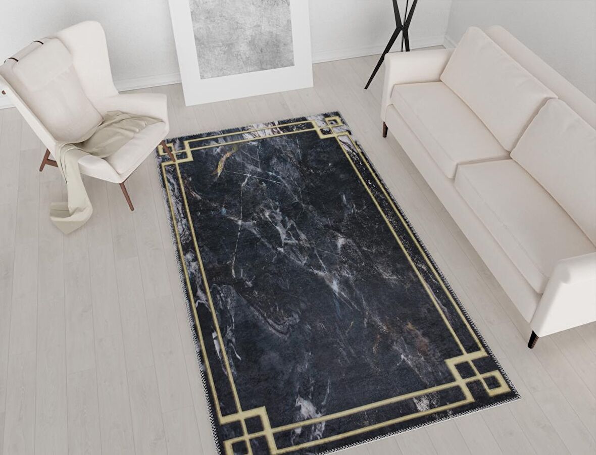 Vitaus Kaymaz Tabanlı Yıkanabilir Halı KRN-9526-120x180