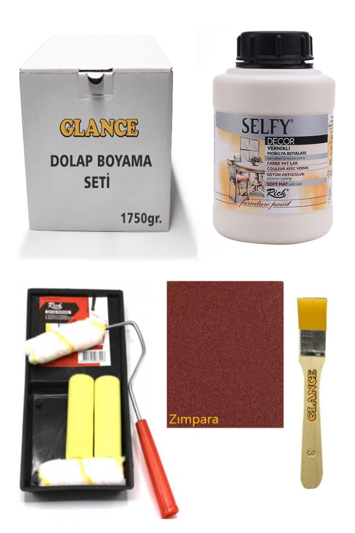 Rich Selfy Decor Kendinden Vernikli Boya 1250cc Kardelen Genel Amaçlı Boyama Seti