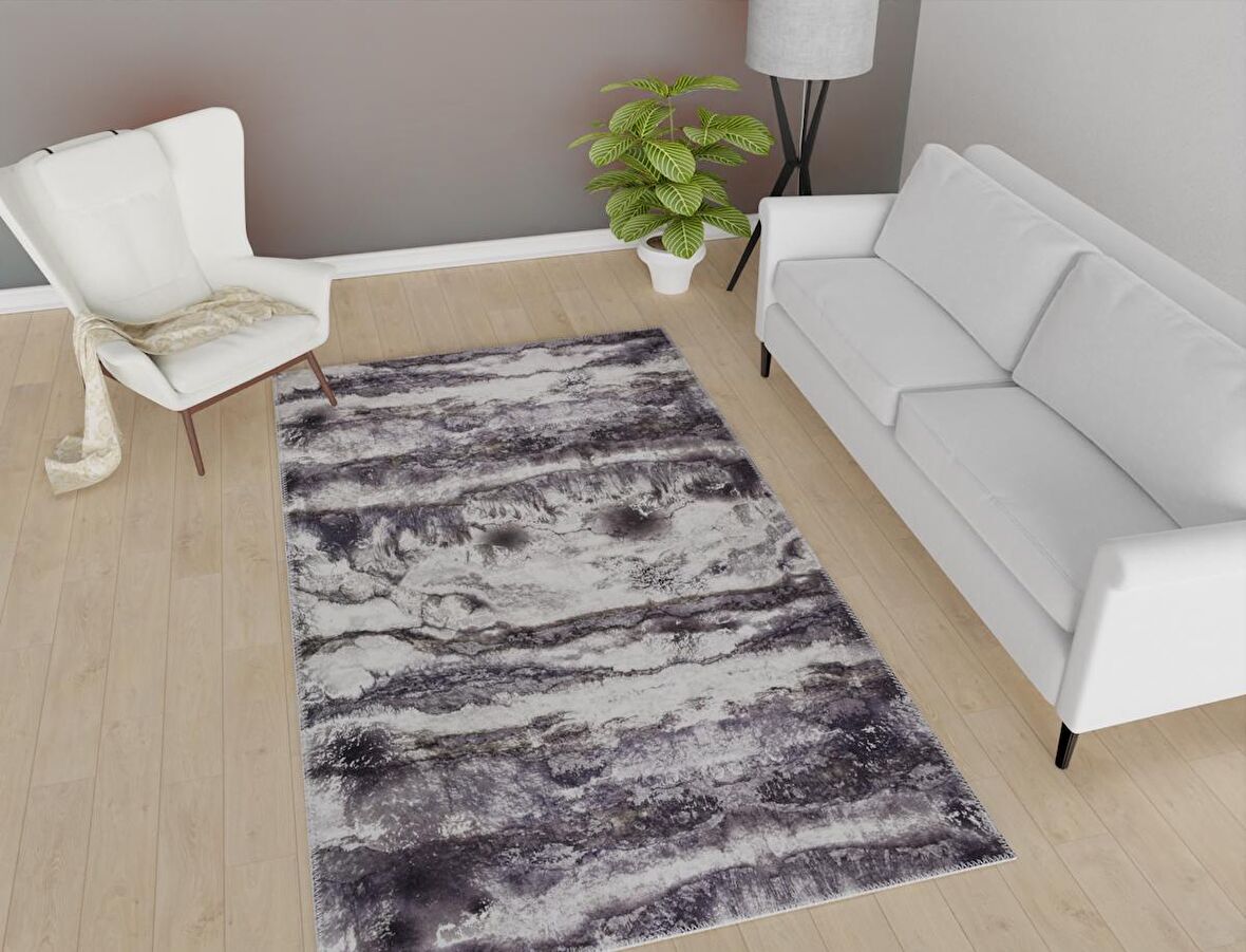 Vitaus Kaymaz Tabanlı Yıkanabilir Halı KRN-9519-80x200