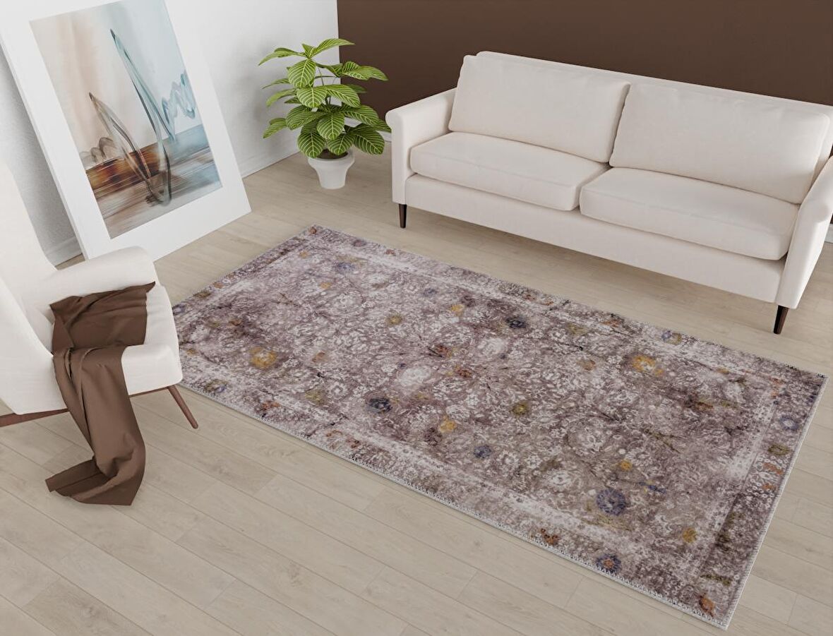 Vitaus Kaymaz Tabanlı Yıkanabilir Halı KRN-9529-160x230