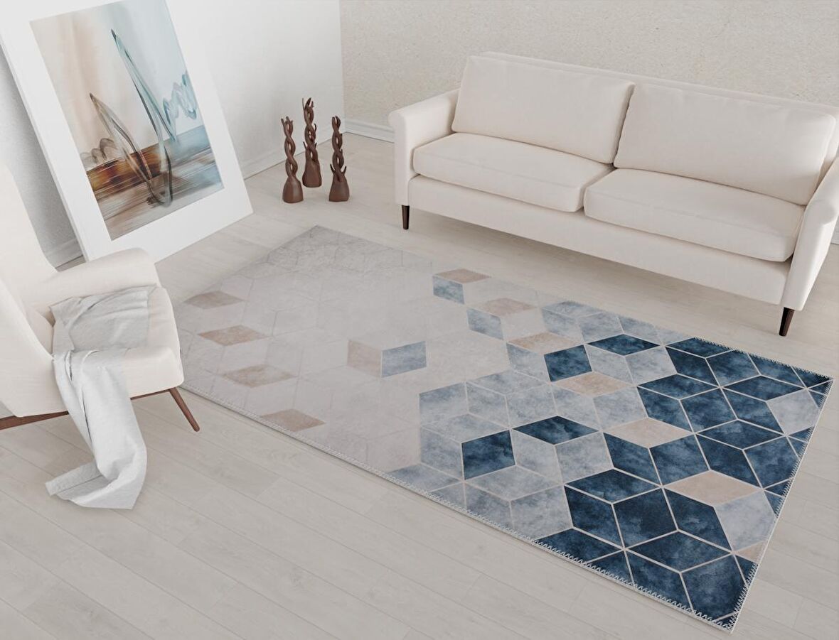 Vitaus Kaymaz Tabanlı Yıkanabilir Halı KRN-9525-120x180