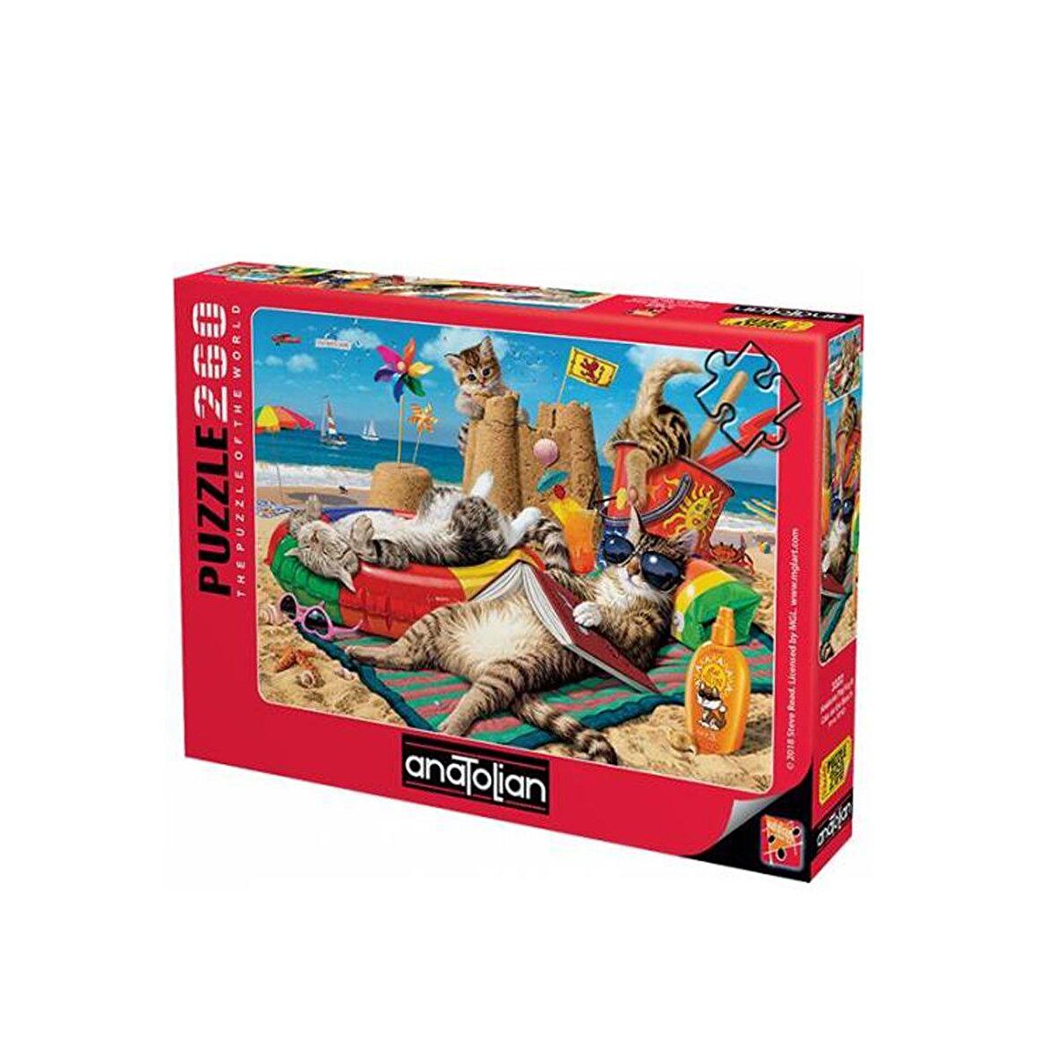 Anatolian 260 Parça XL Puzzle - Kedilerin Plaj Keyfi 3322