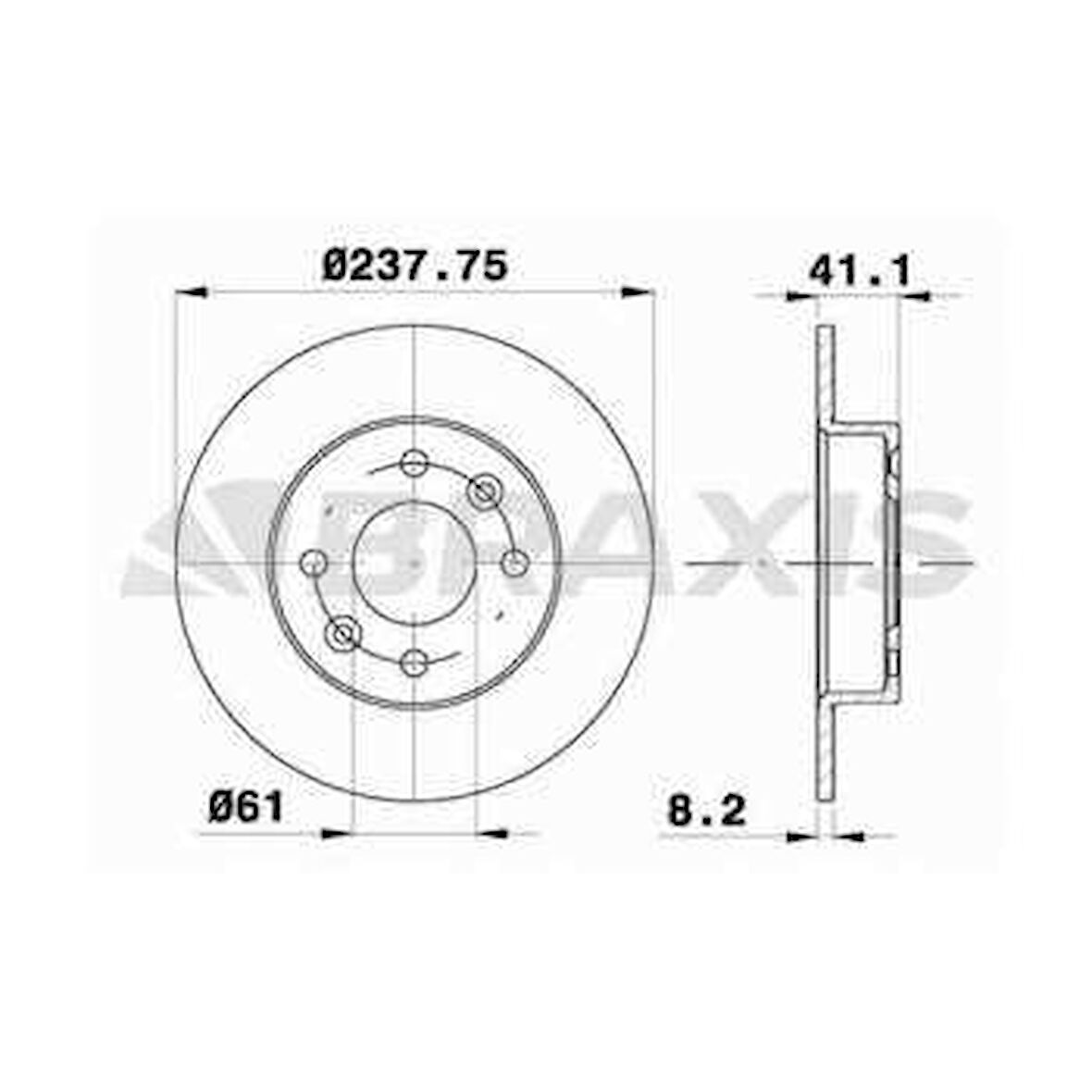 Renault On Fren Aynası (diski) Twingo R5 Expres 1,0 / 1,1 / 1,2 - Braxıs Ae0067