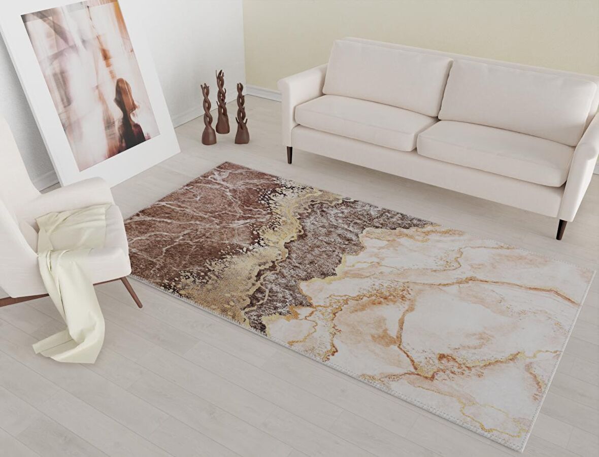 Vitaus Kaymaz Tabanlı Yıkanabilir Halı KRN-9541-80x120