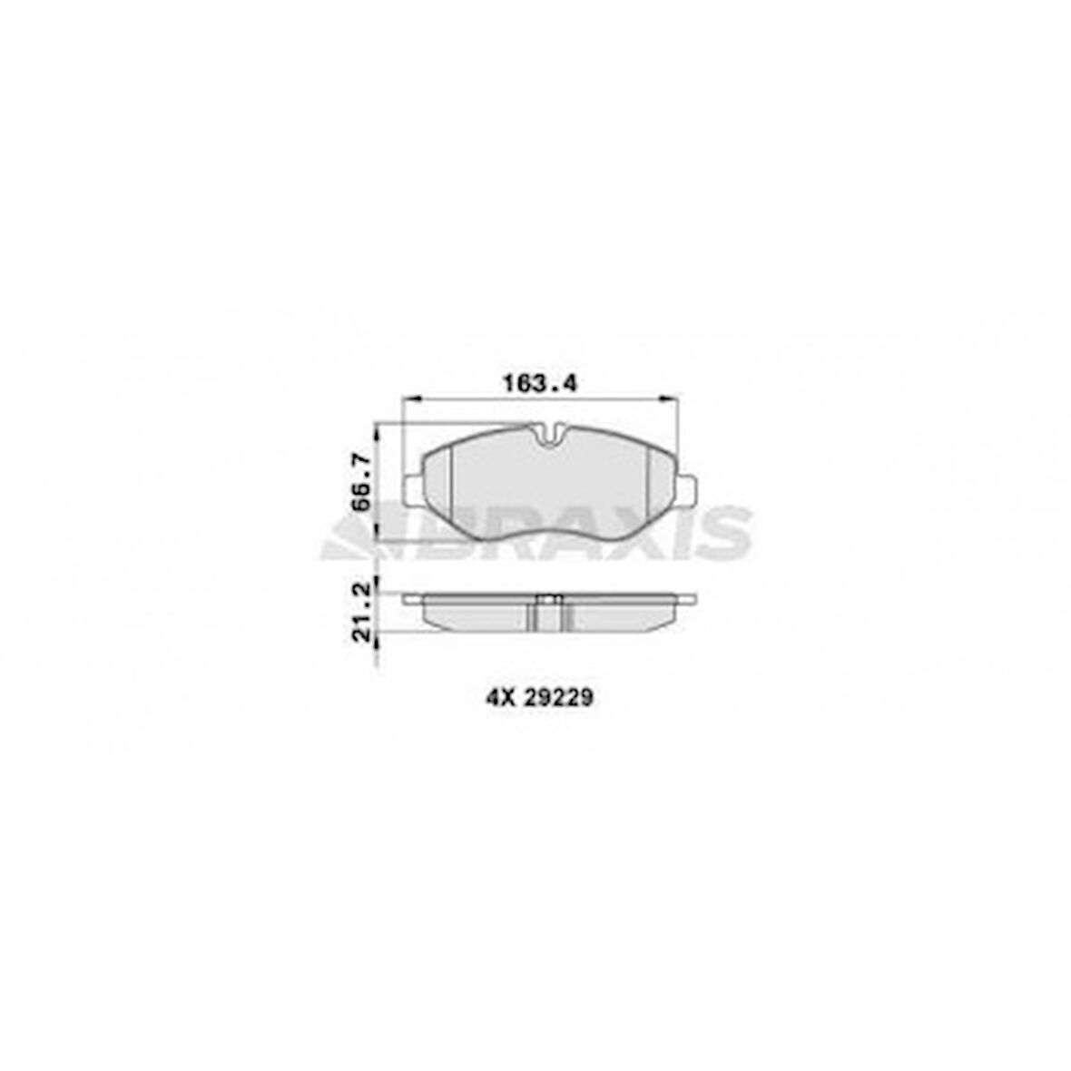 İveco Ticarı On Fren Disk Balata Daıly III C / L / S Tum Modeller 05 / 06> - Braxıs Aa0244
