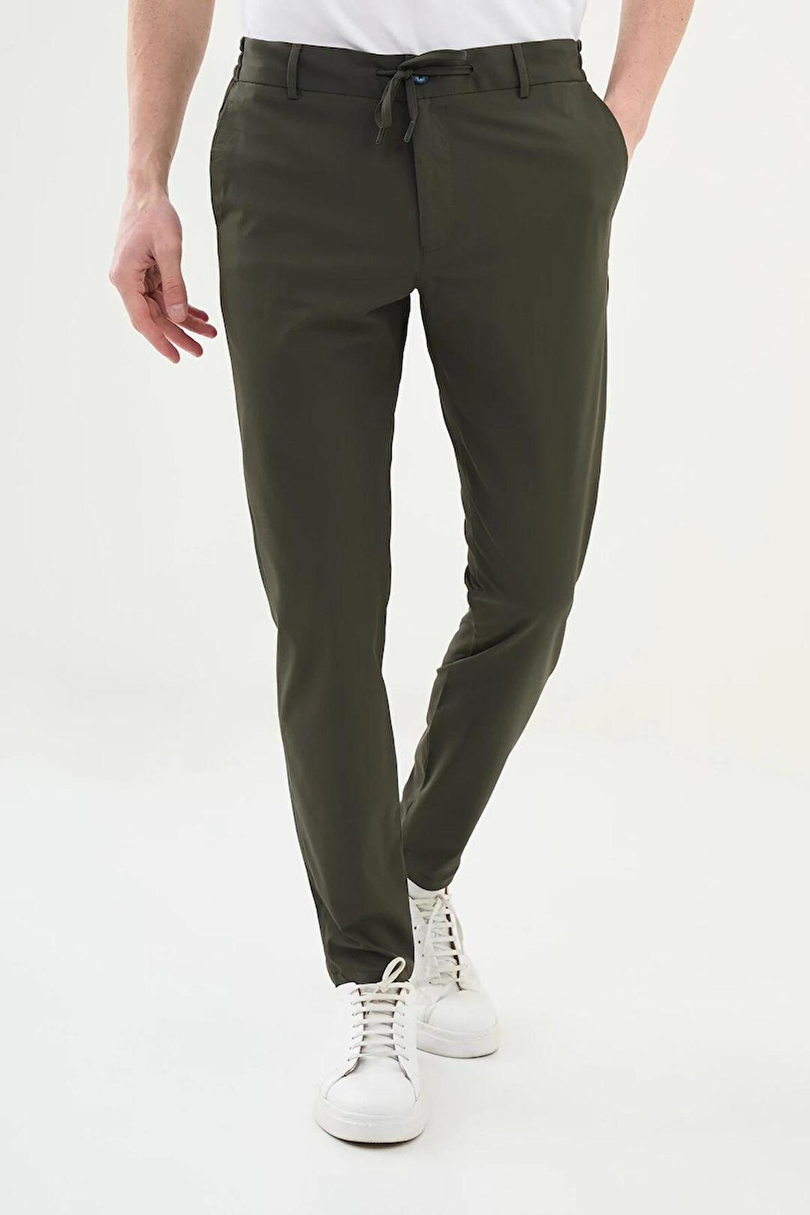 Mcr Düz Super Slim Fit Beli Lastikli İpli Erkek Pantolon 38290