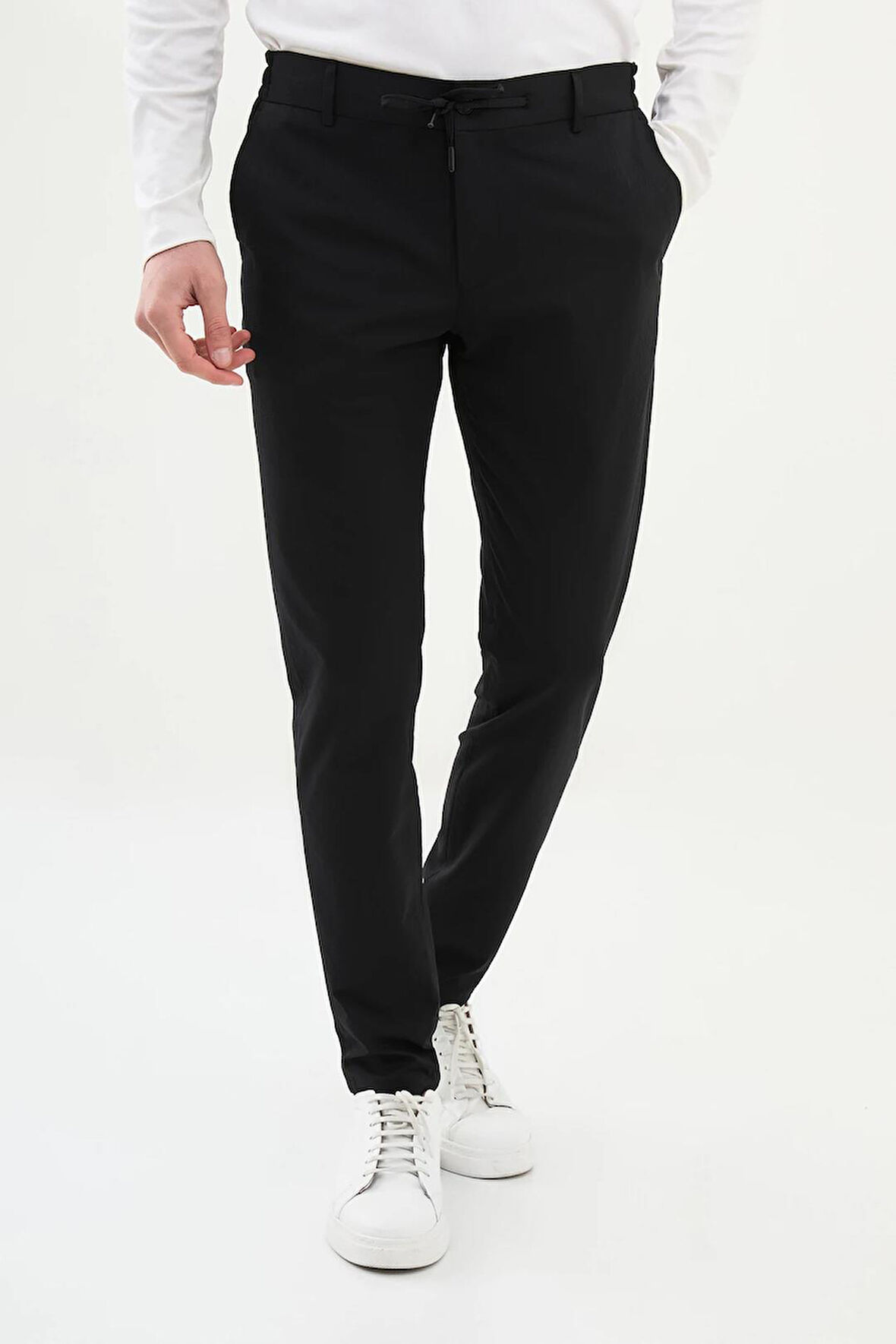 Mcr Gofreli Super Slim Fit Beli Lastikli İpli Erkek Pantolon 38291