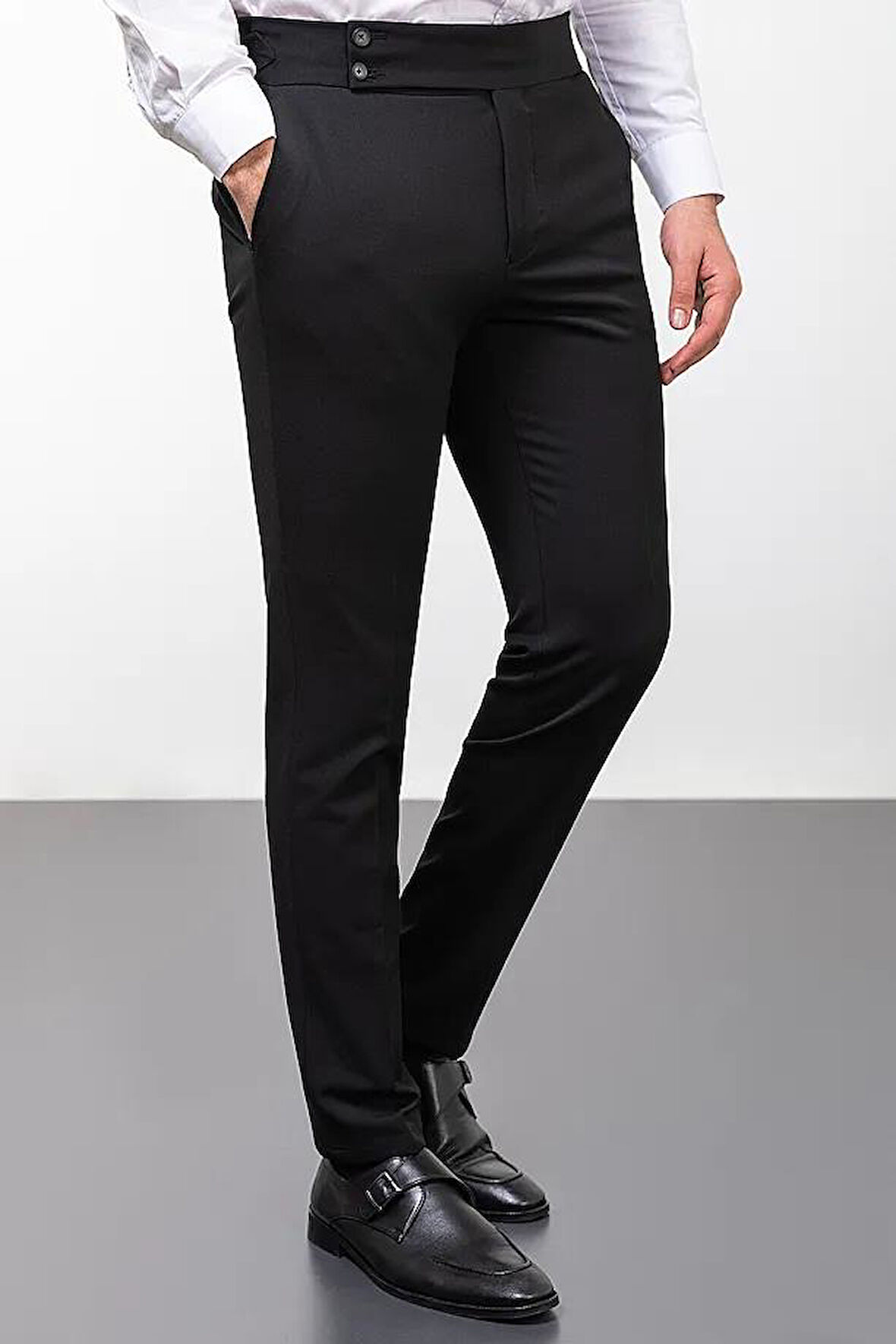 Mcr Düz Slim Fit Kemer Detaylı Tokalı Erkek Pantolon 38192