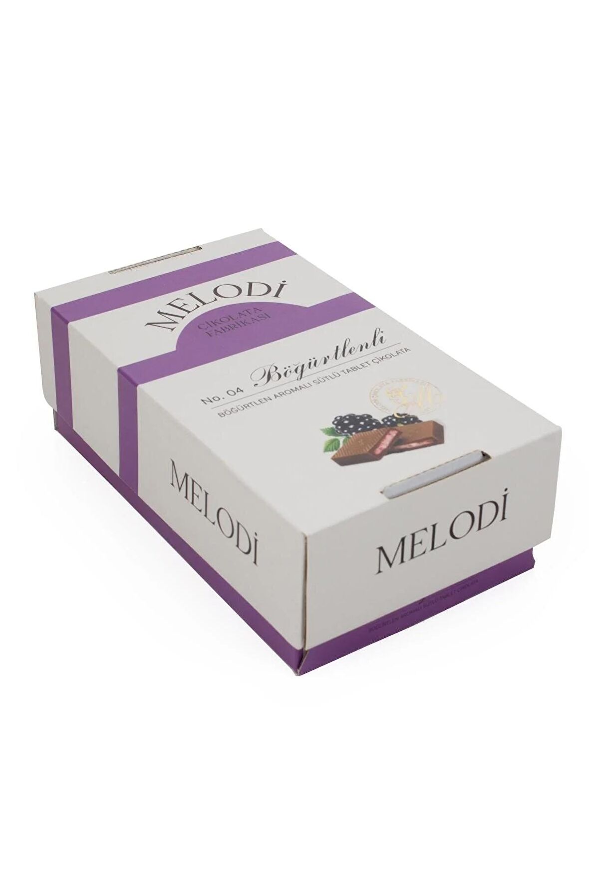 Melodi Çikolata Böğürtlen Aromalı Sütlü Tablet Çikolata 25 G X 30 Adet (Dolgulu Çikolata)