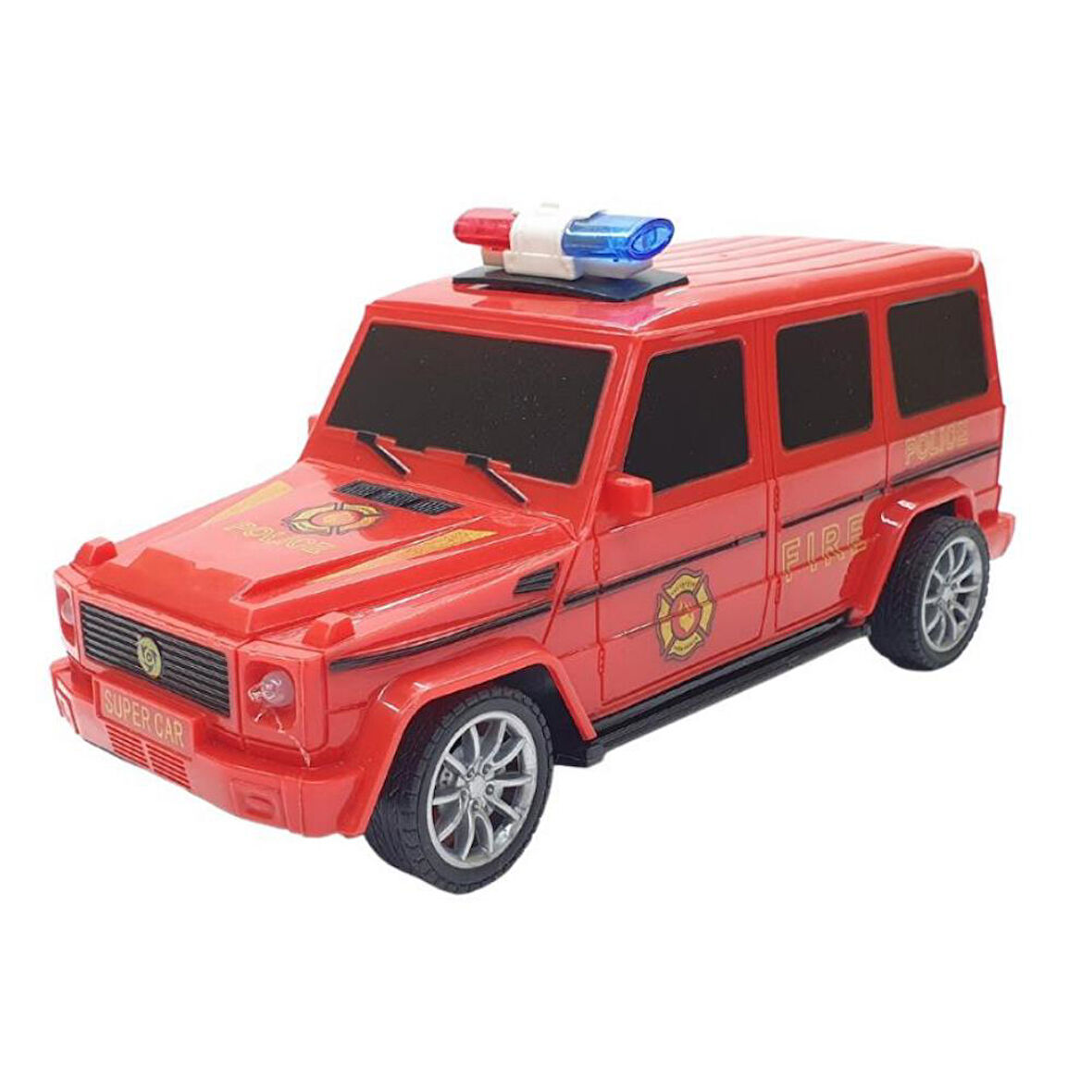 Uzaktan Kumandalı Mercedes Polis Jeep 1:20 Ölçek 18 Cm Kırmızı - 13578-887