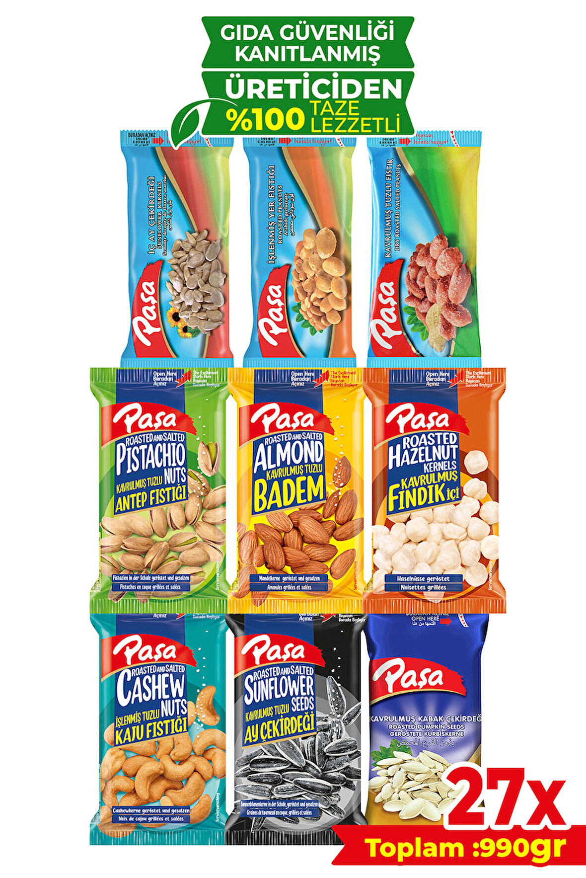 Lezzeti Keşfet Lüx Paket 990 gr - 27 Paket
