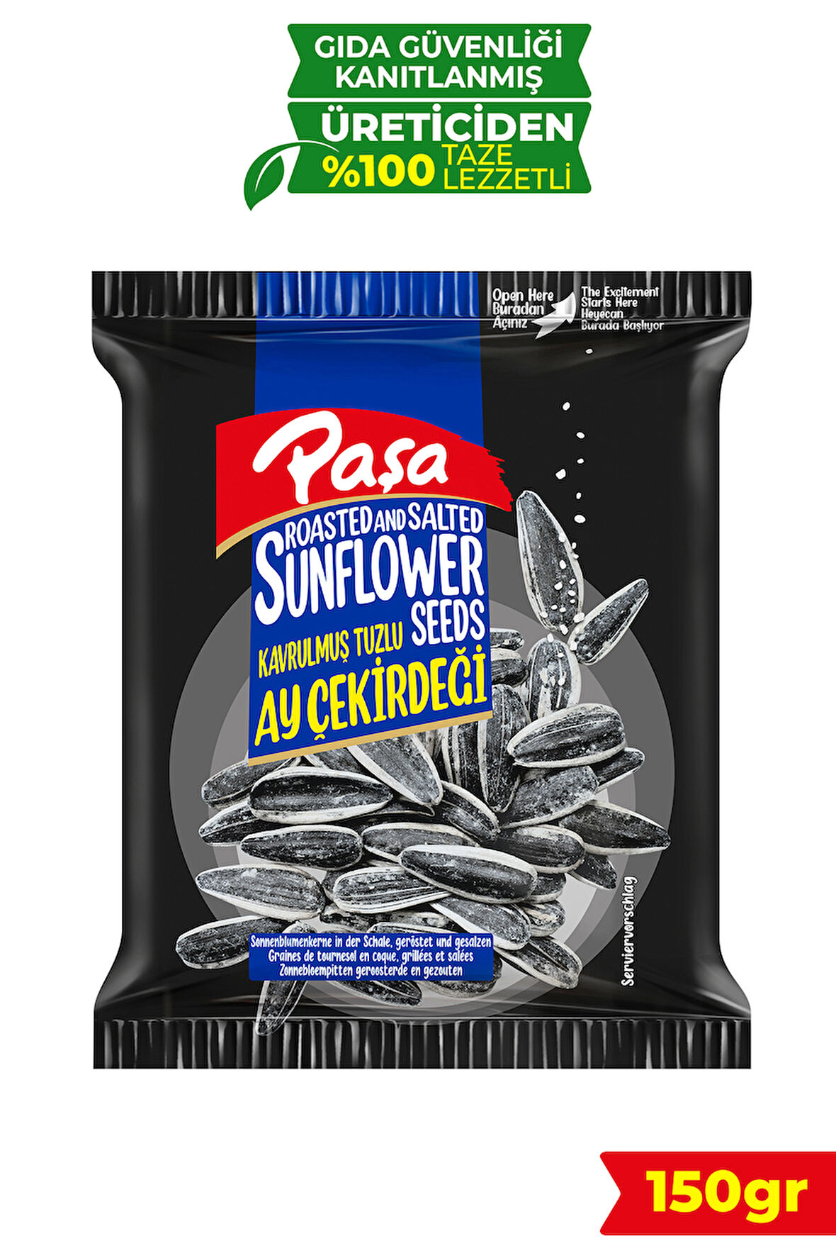 Kavrulmuş Tuzlu Siyah Ay Çekirdeği 150 gr