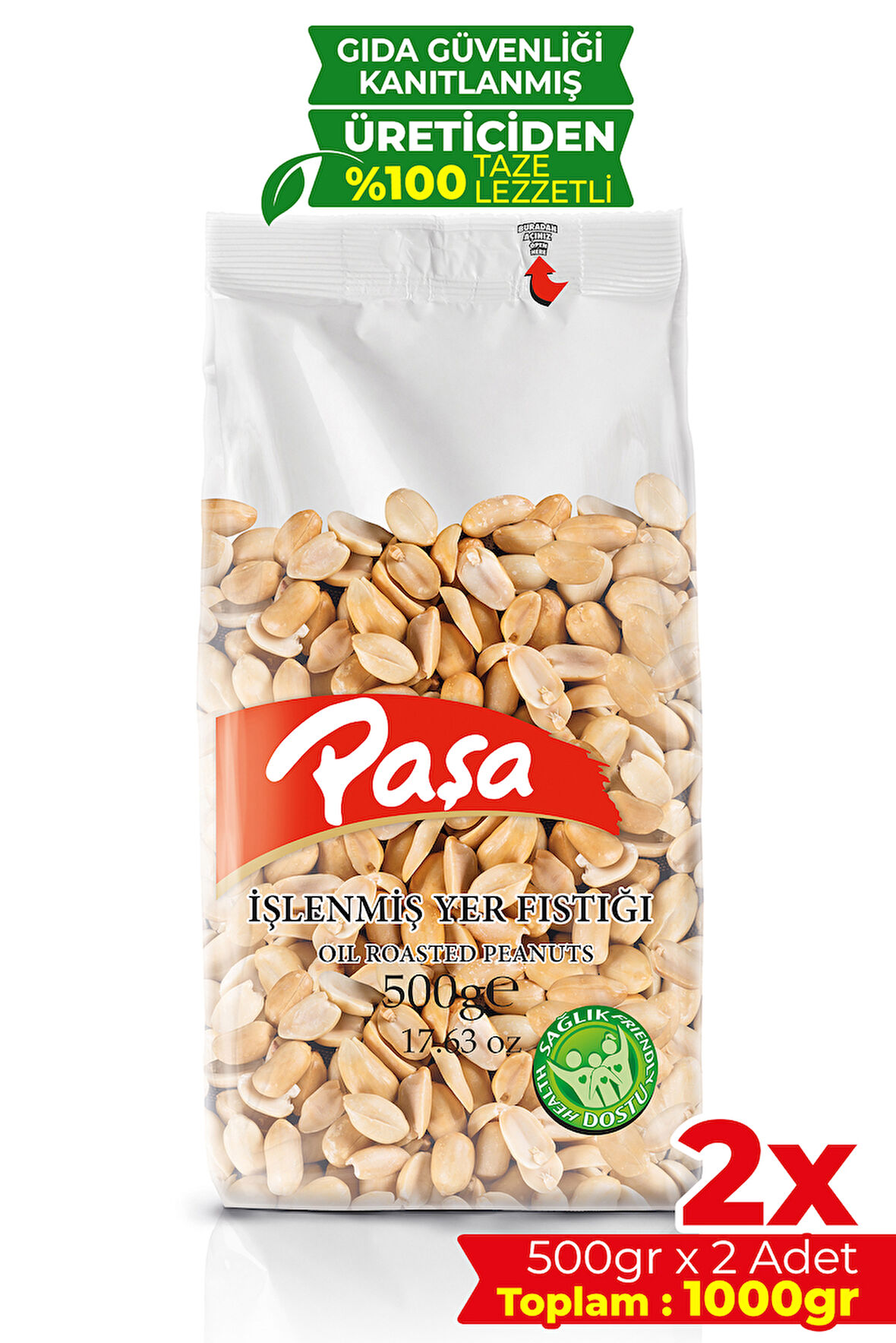 İşlenmiş Yer Fıstığı 500 gr x 2 Adet (1 kg)