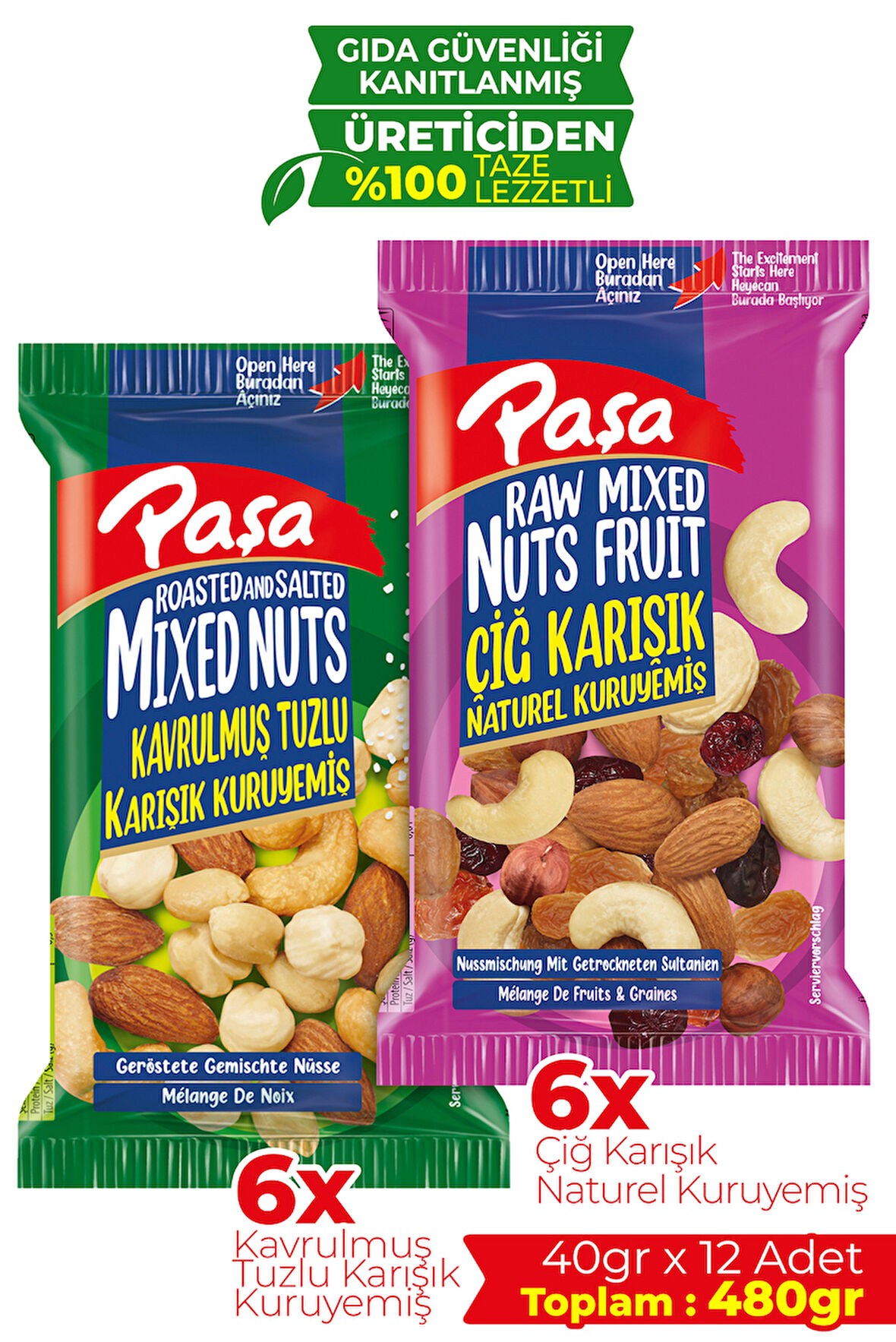 Karışık Süper Mix Kuruyemiş 40 gr X 12 Adet (480 gr)