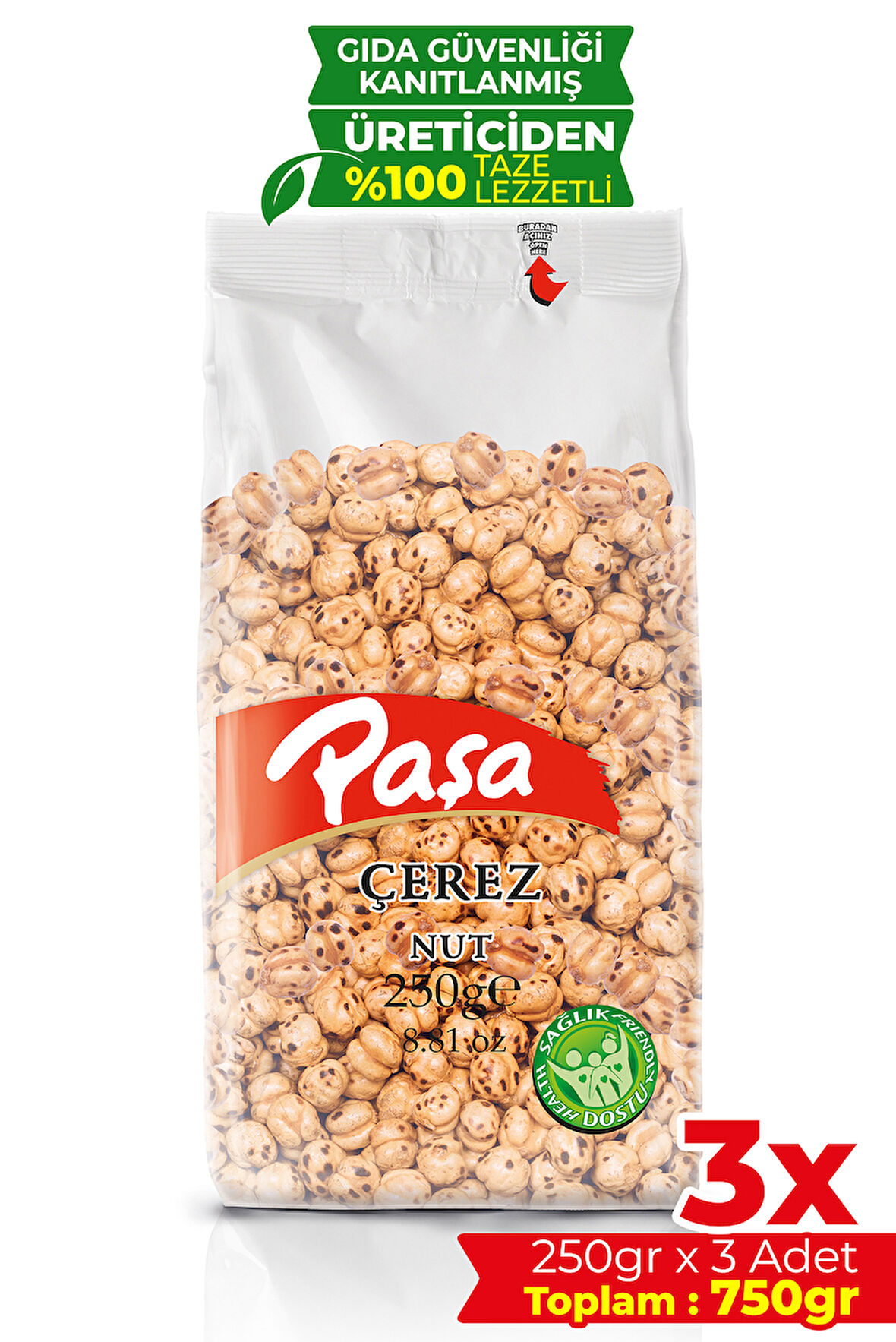 Çifte Kavrulmuş Sarı Leblebi 250 gr x 3 Adet (750 gr)