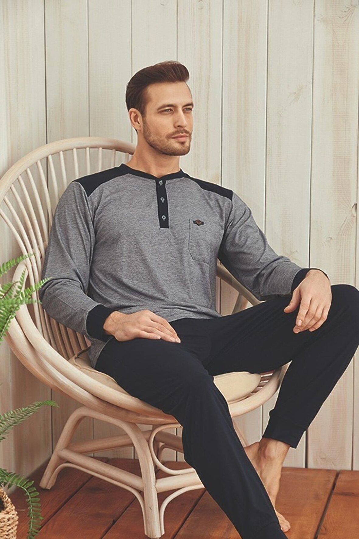 KLY Uzun Kol pijama ve Kısa Kol Şort Takım 5035