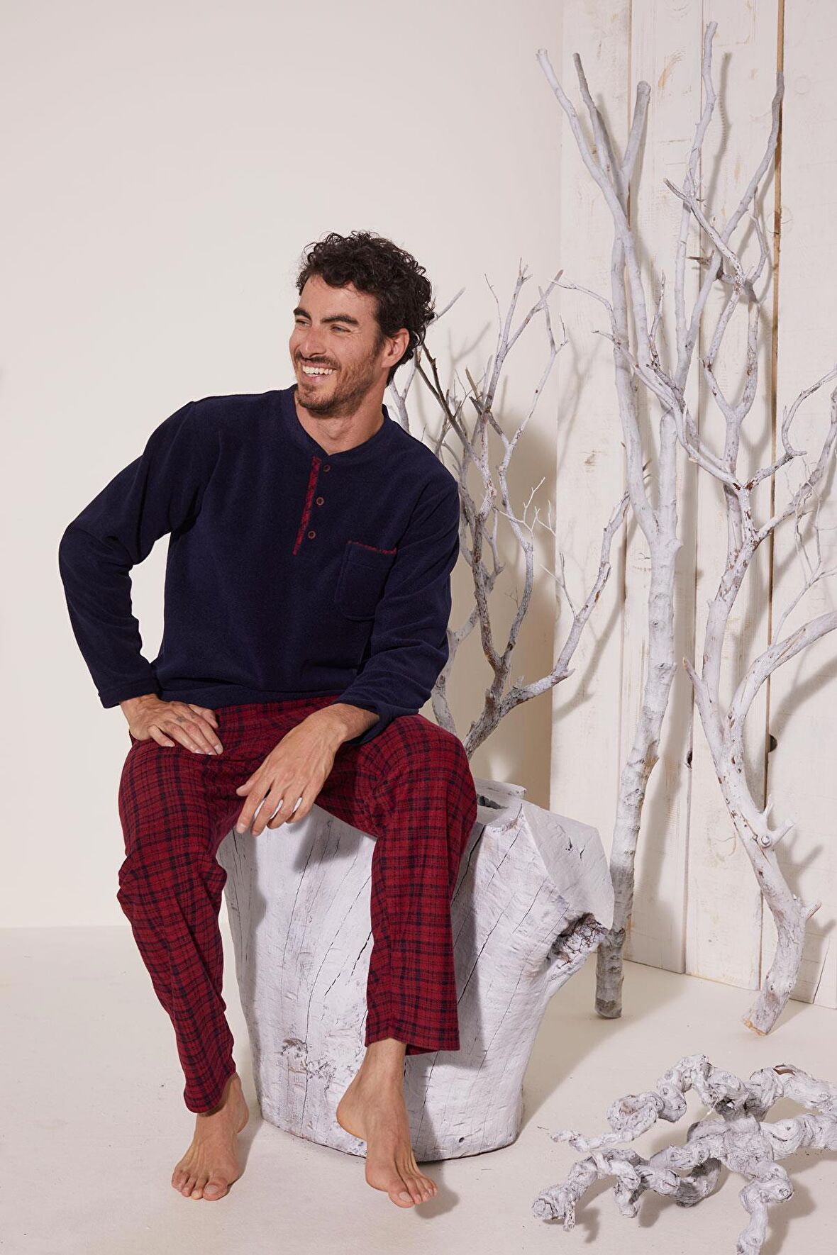 KLY Midi Yaka Polar Pijama 7307 