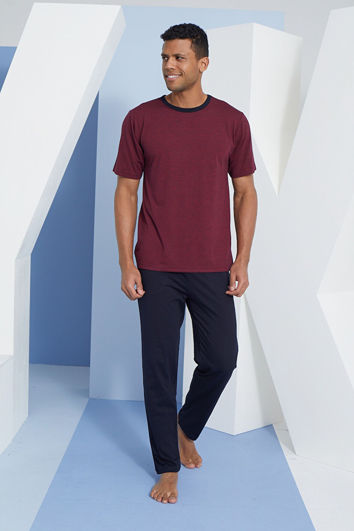 Kly %100 Pamuk O Yaka Pijama Takımı 2102 