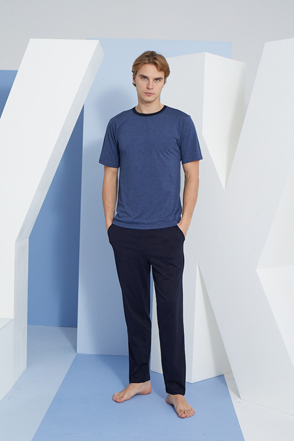 Kly %100 Pamuk O Yaka Pijama Takımı 2102 