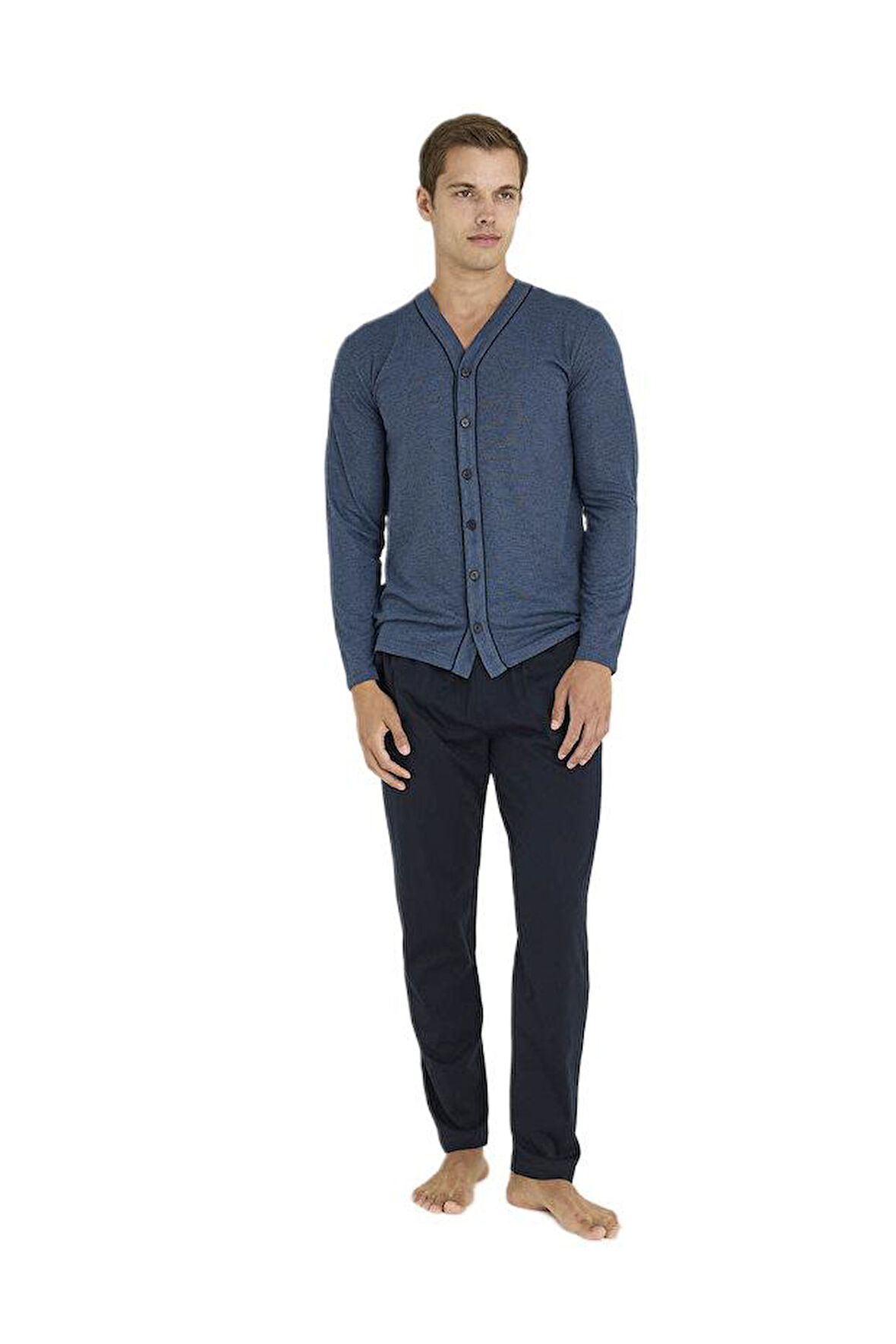 Kly Erkek İndigo Pijama Takımı 9225 
