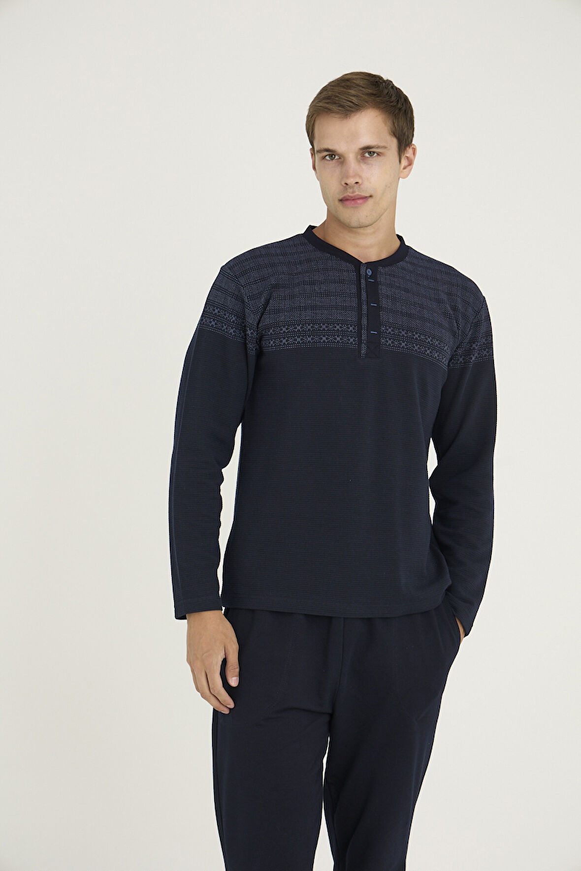 KLY Midi Yaka  Pijama Takım 8065 