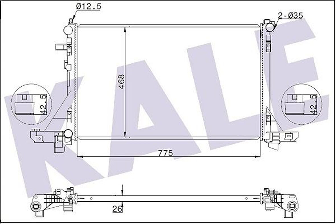 Renault Motor Radyatoru Master III Movano 2,3dci 10> (-Ac) - Kale 347255
