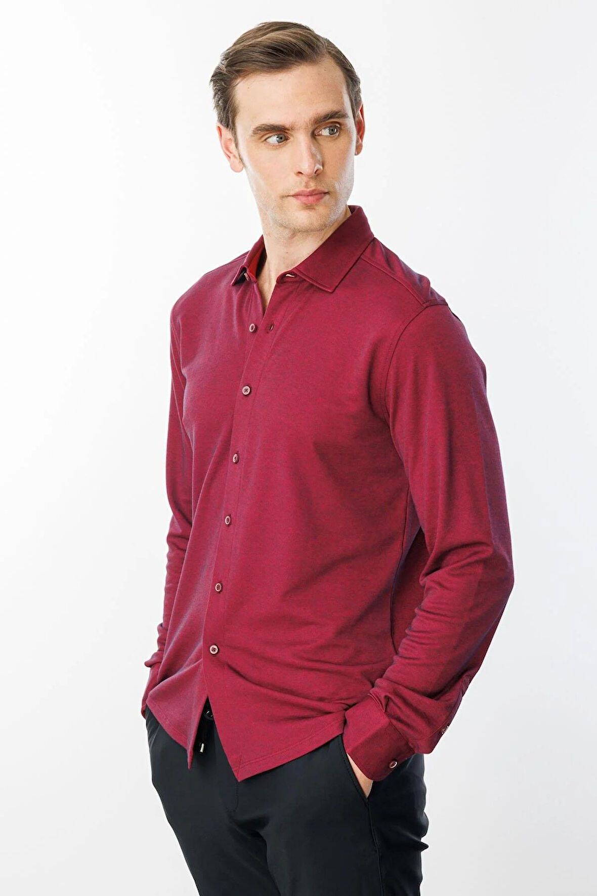 950 DESEN MTA UZUN KOL MANŞETLİ ÖNDEN DÜĞMELİ GÖMLEK