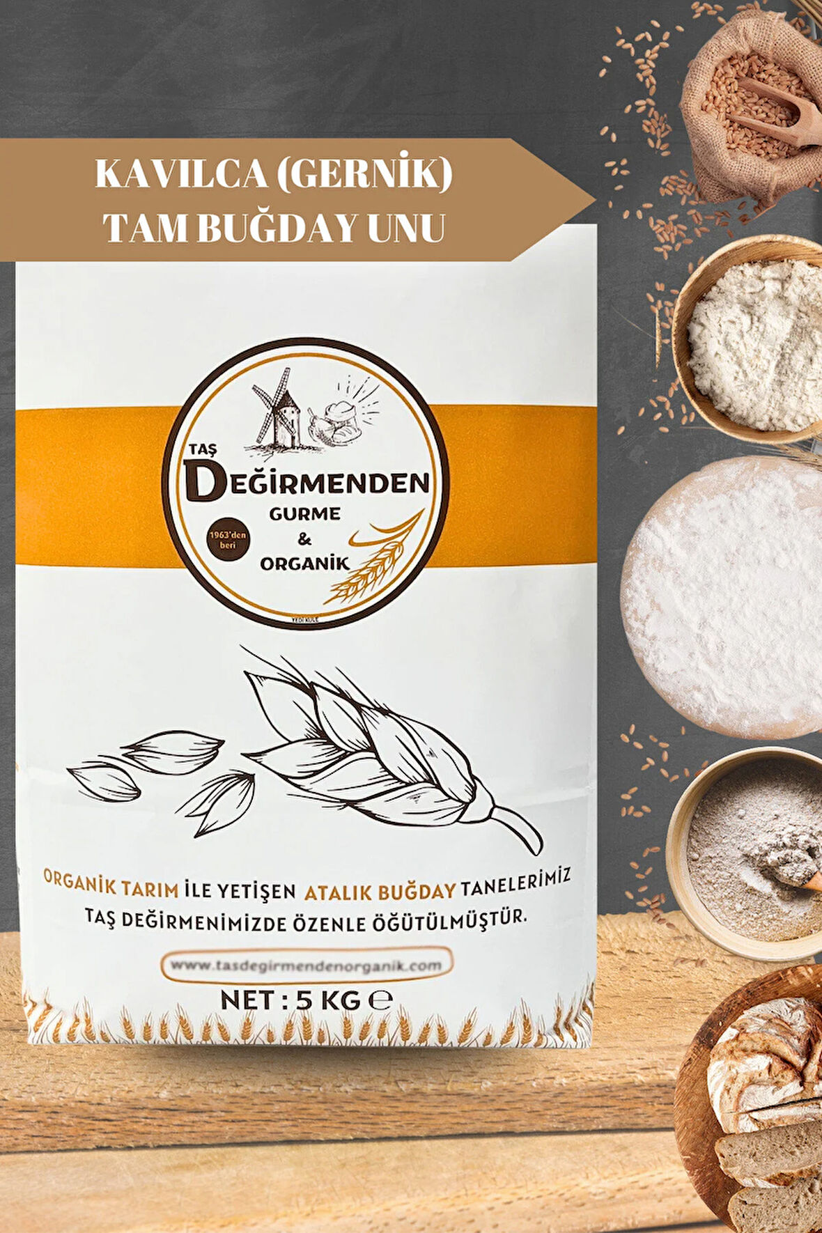 Atalık Kavılca Gernik Tam Buğday Unu - 5 Kilo