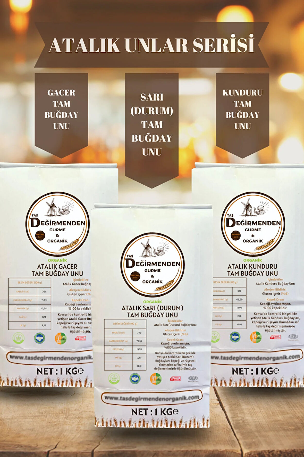 Atalık Unlar Seti 3 (Sarı-Gacer-Kunduru)