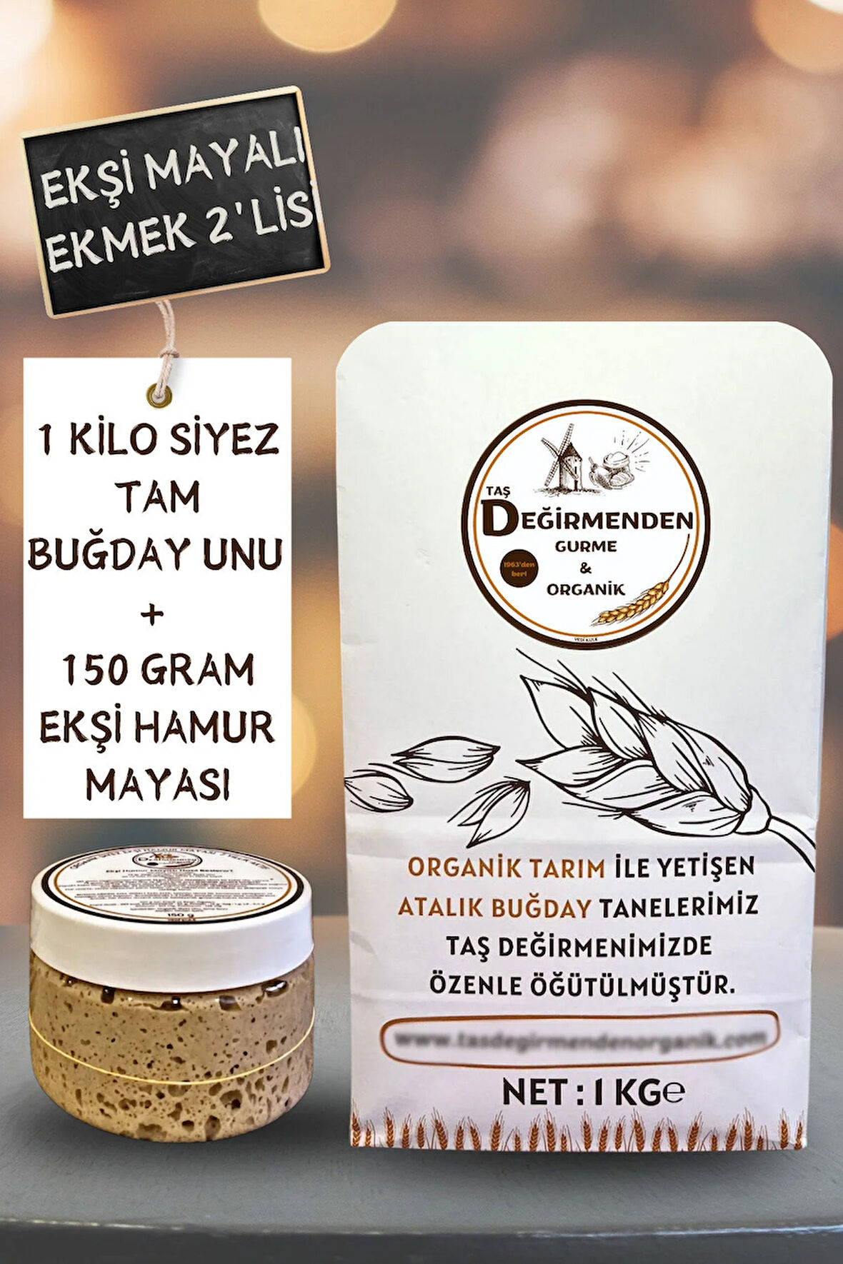 Organik Atalık Siyez Tam Buğday Unu - Siyez Ekşi Hamur Mayası