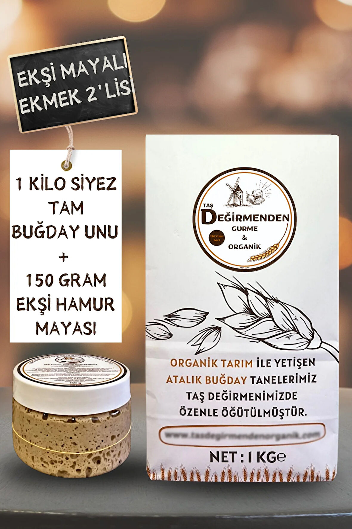 Atalık Siyez Tam Buğday Unu - Siyez Ekşi Hamur Mayası