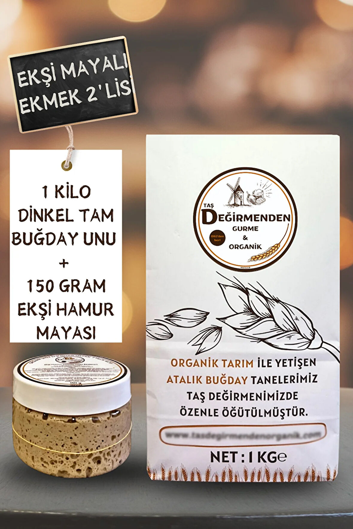 Atalık Dinkel Spelt Kızıl Tam Buğday Unu - Siyez Ekşi Hamur Mayası
