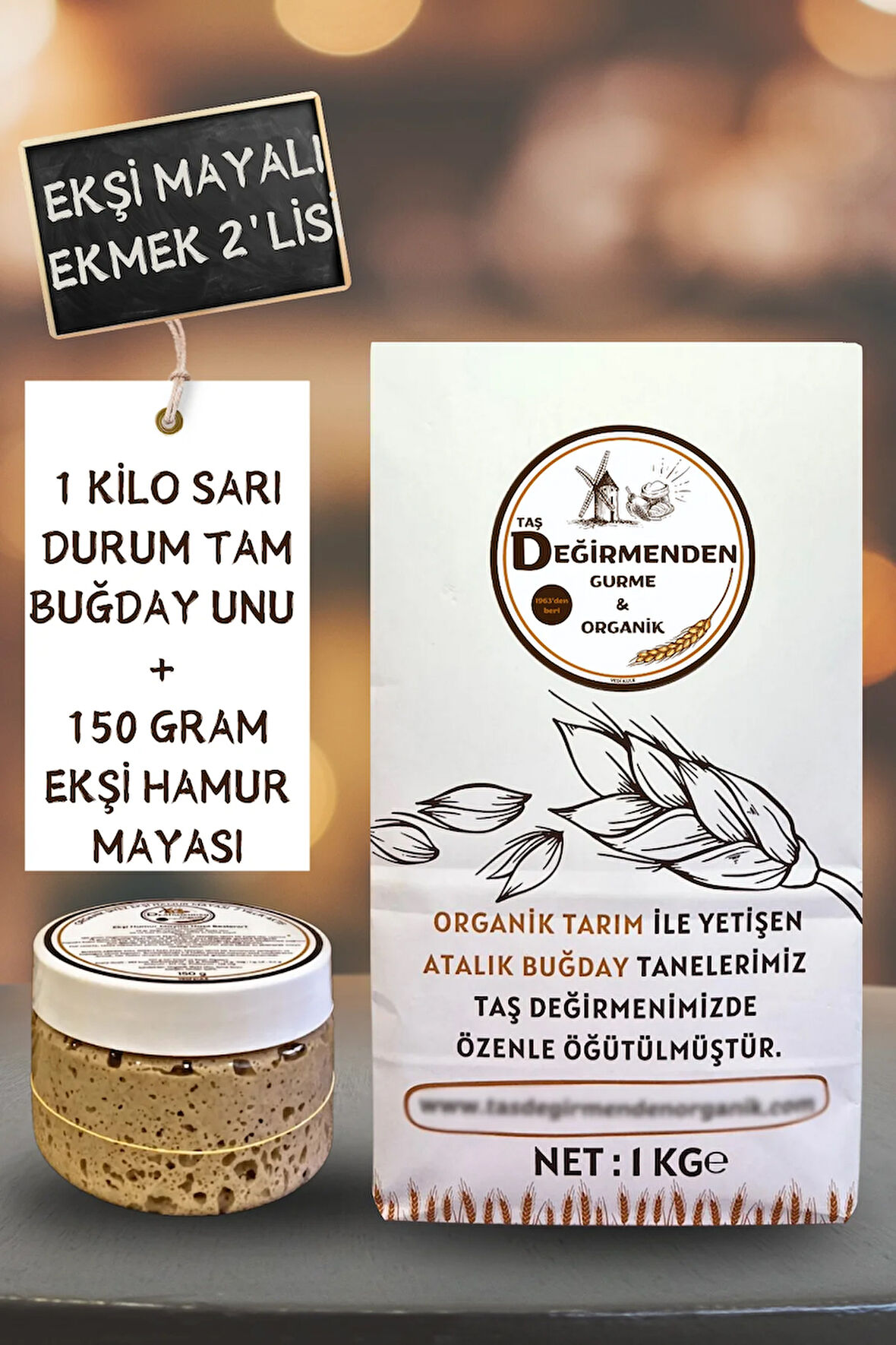 Atalık Sarı Durum Tam Buğday Unu - Siyez Ekşi Hamur Mayası