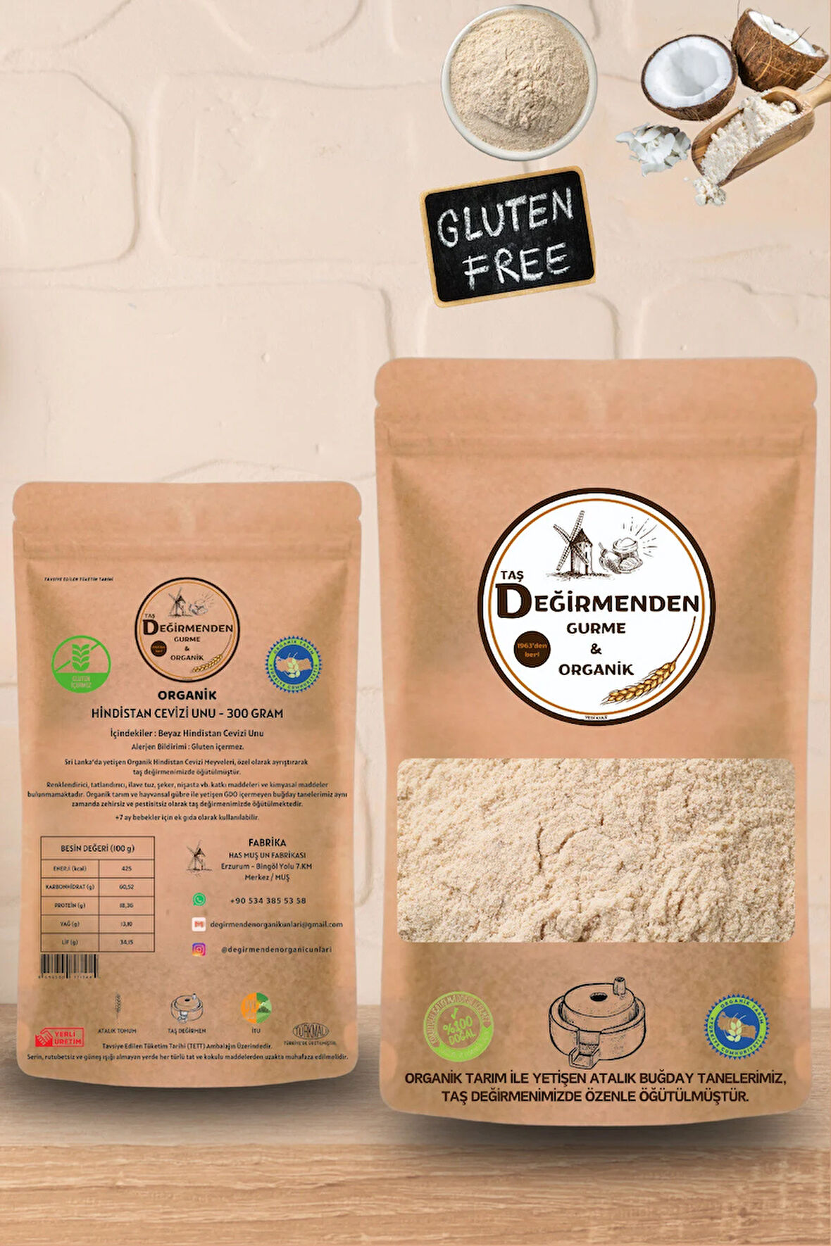 Hindistan Cevizi Unu (Gluten İçermez) - 300 Gram