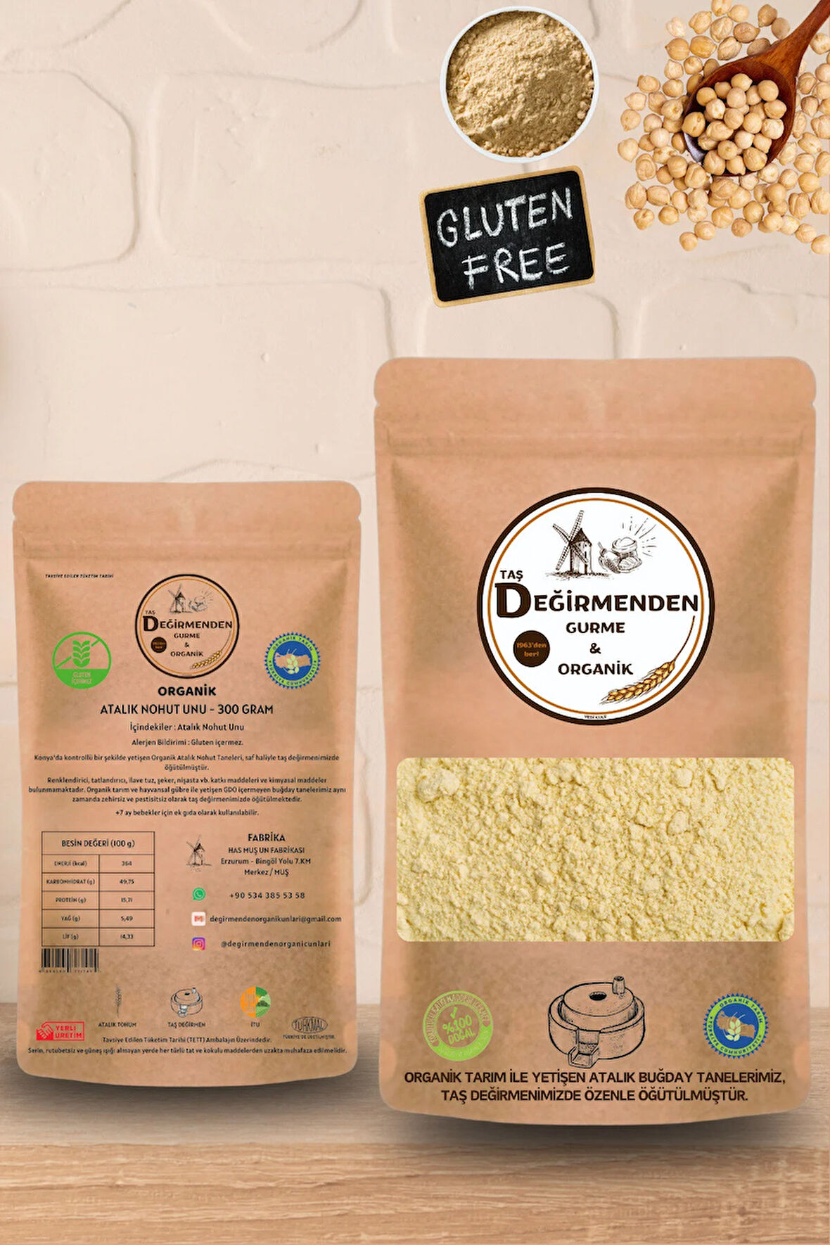 Atalık Nohut Unu (Gluten İçermez) - 300 Gram