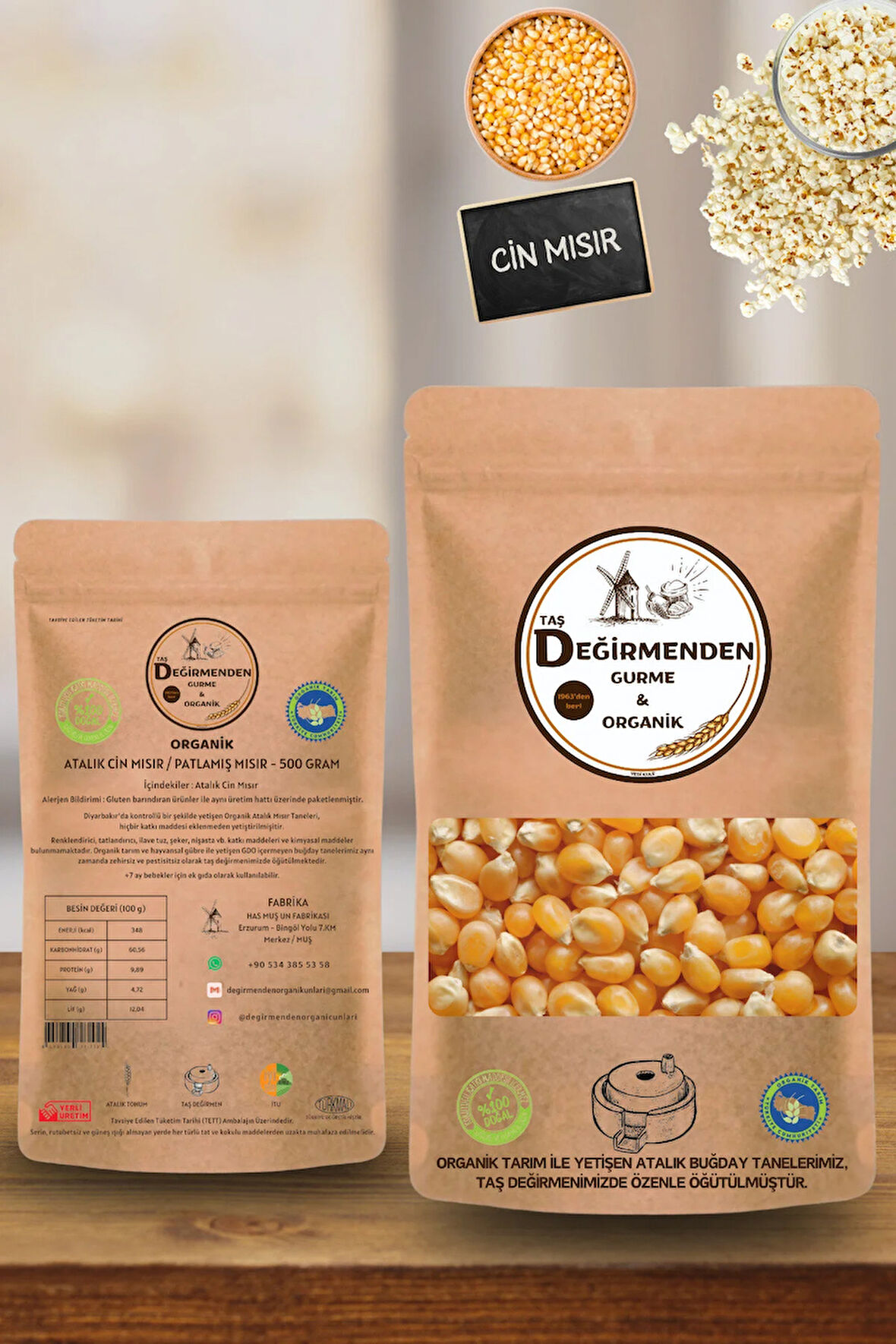 Atalık Cin Mısır - Patlamış Mısır - 500 Gram