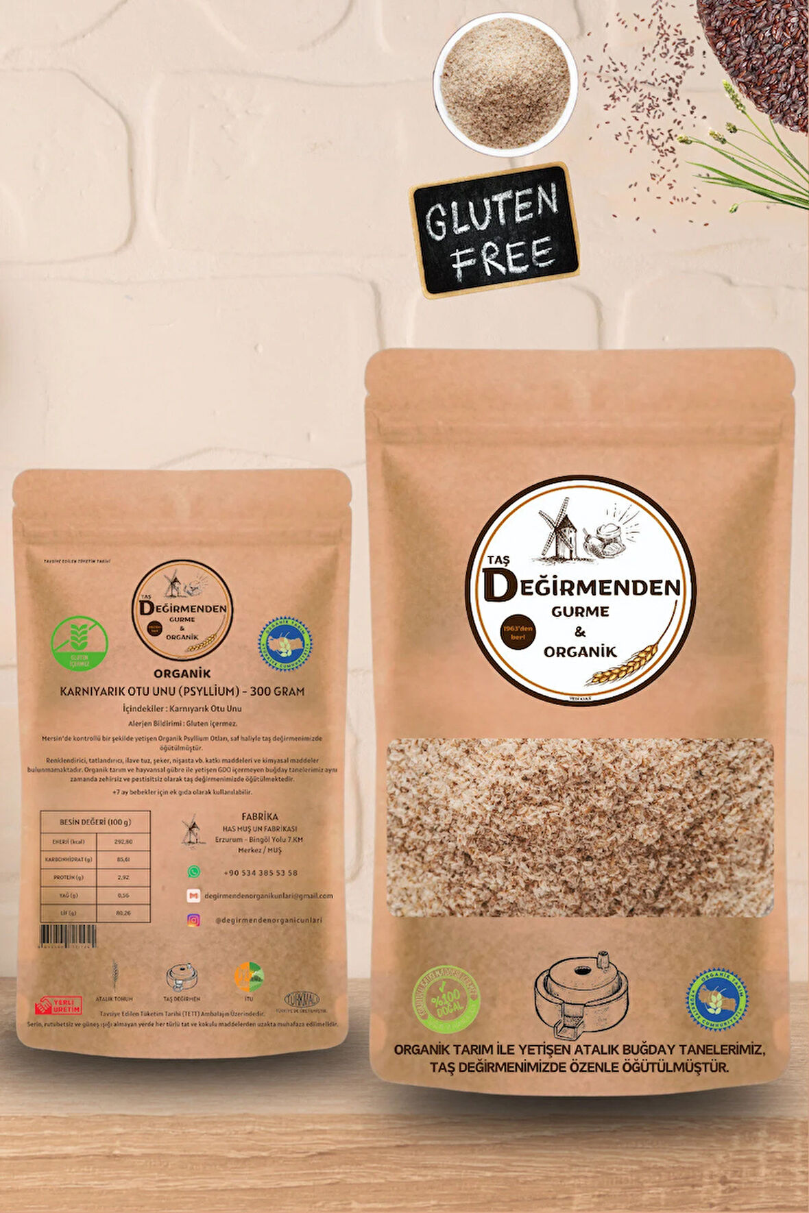 Karnıyarık Otu Unu (Psyllium) (Gluten İçermez) - 300 Gram