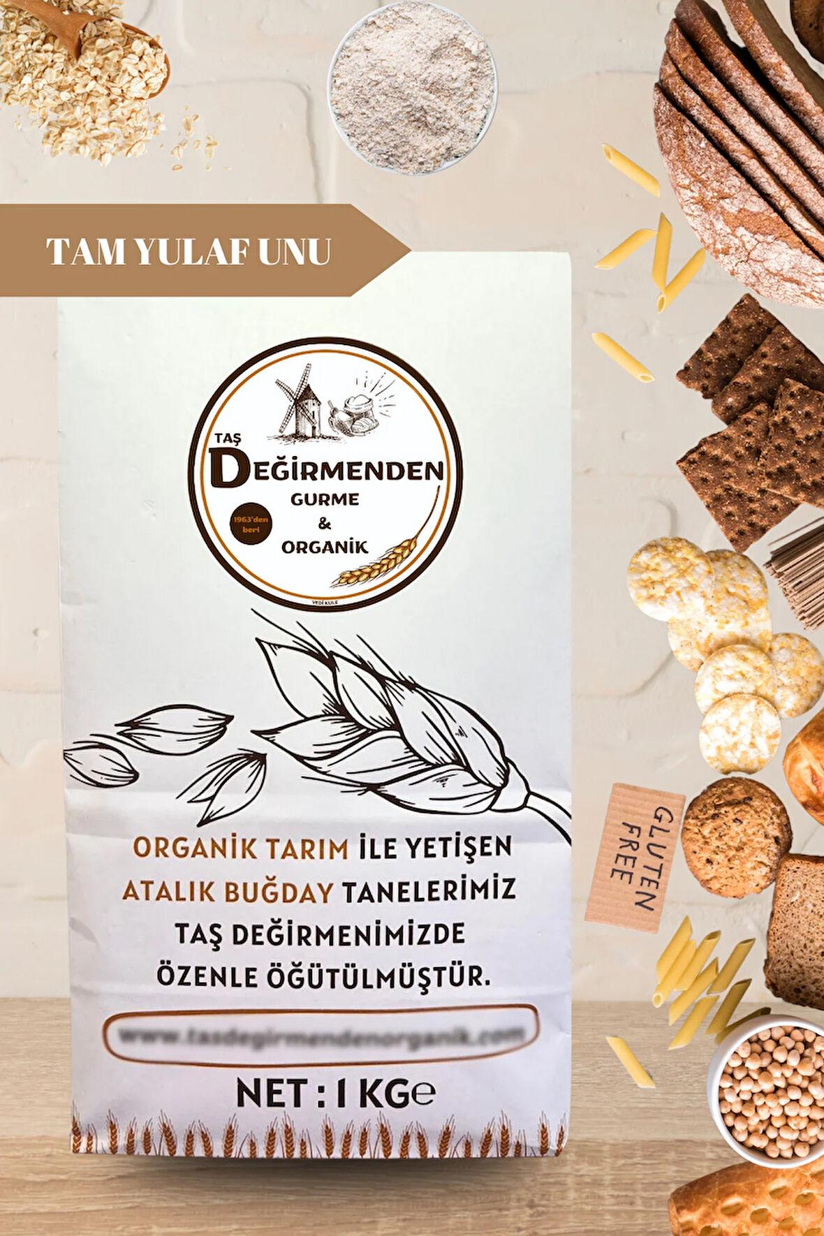 Atalık Tam Yulaf Unu (Gluten İçermez) - 1 Kilo