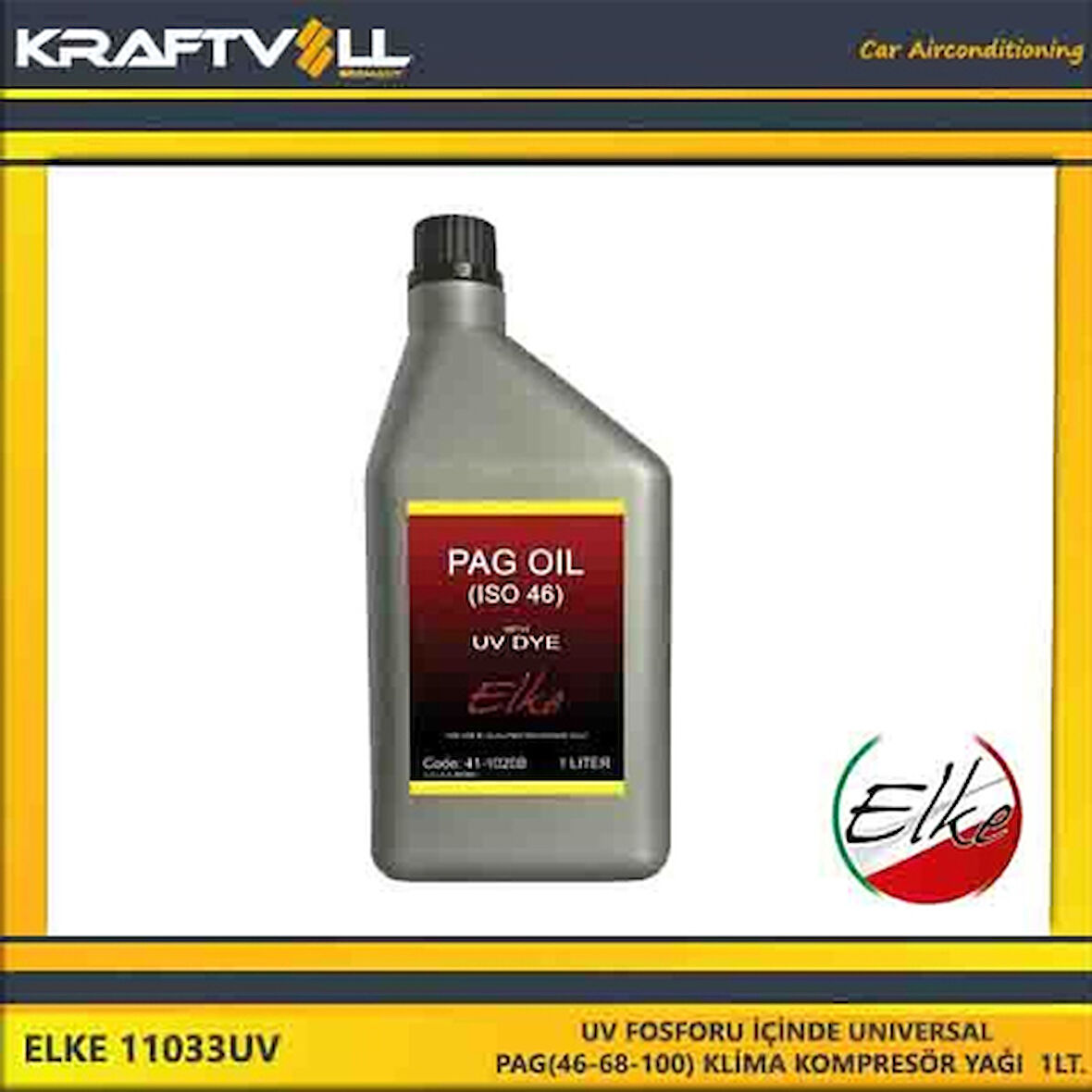 Yag & Antıfırız Klima Kompresor Yagı Unıversal (46-100-150) (pag R134a 1lt.)(italyan Elke) - Elke 11033u