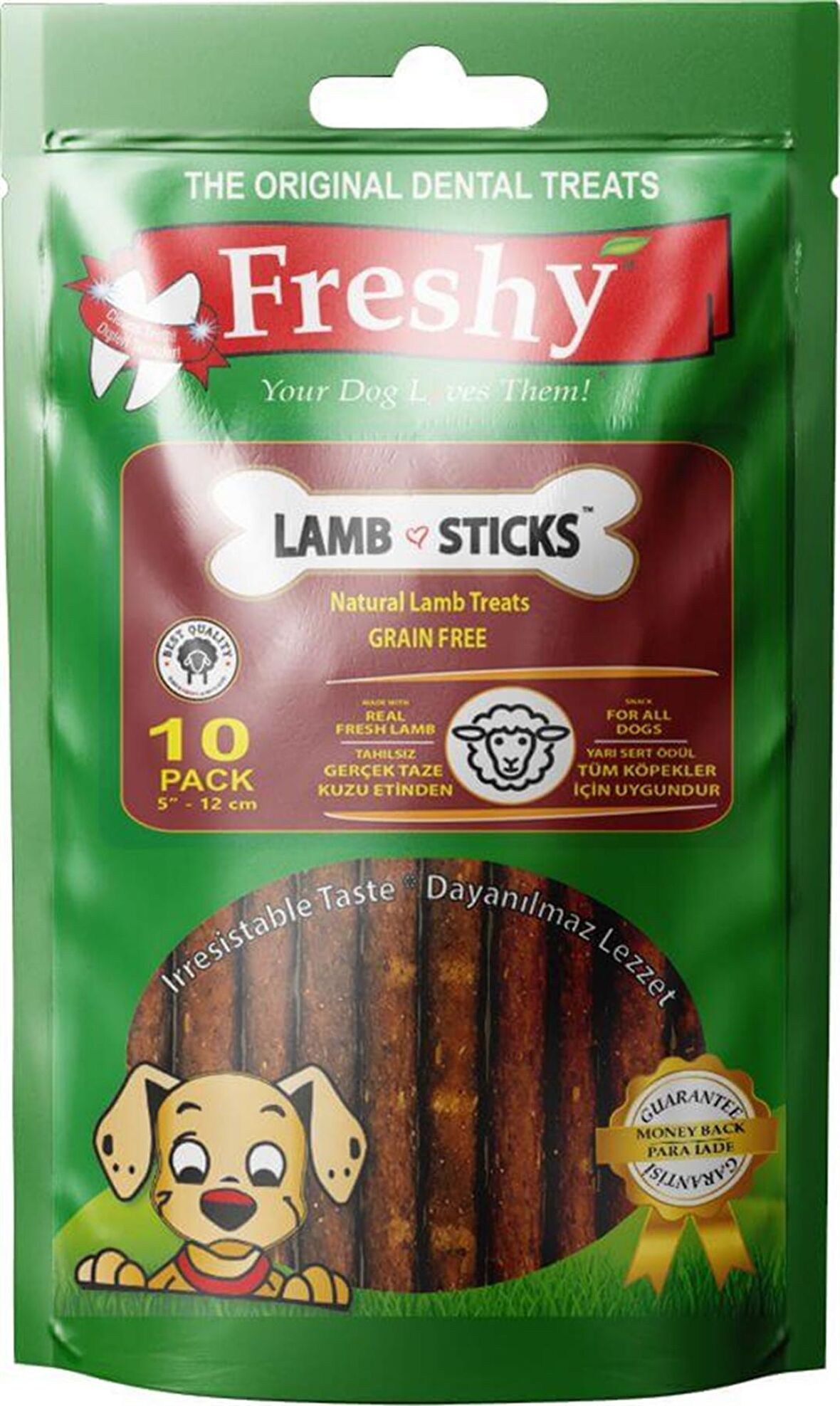 Freshy Lamb Sticks Tahılsız Kuzulu Çubuk Köpek Ödülü  10 Adet