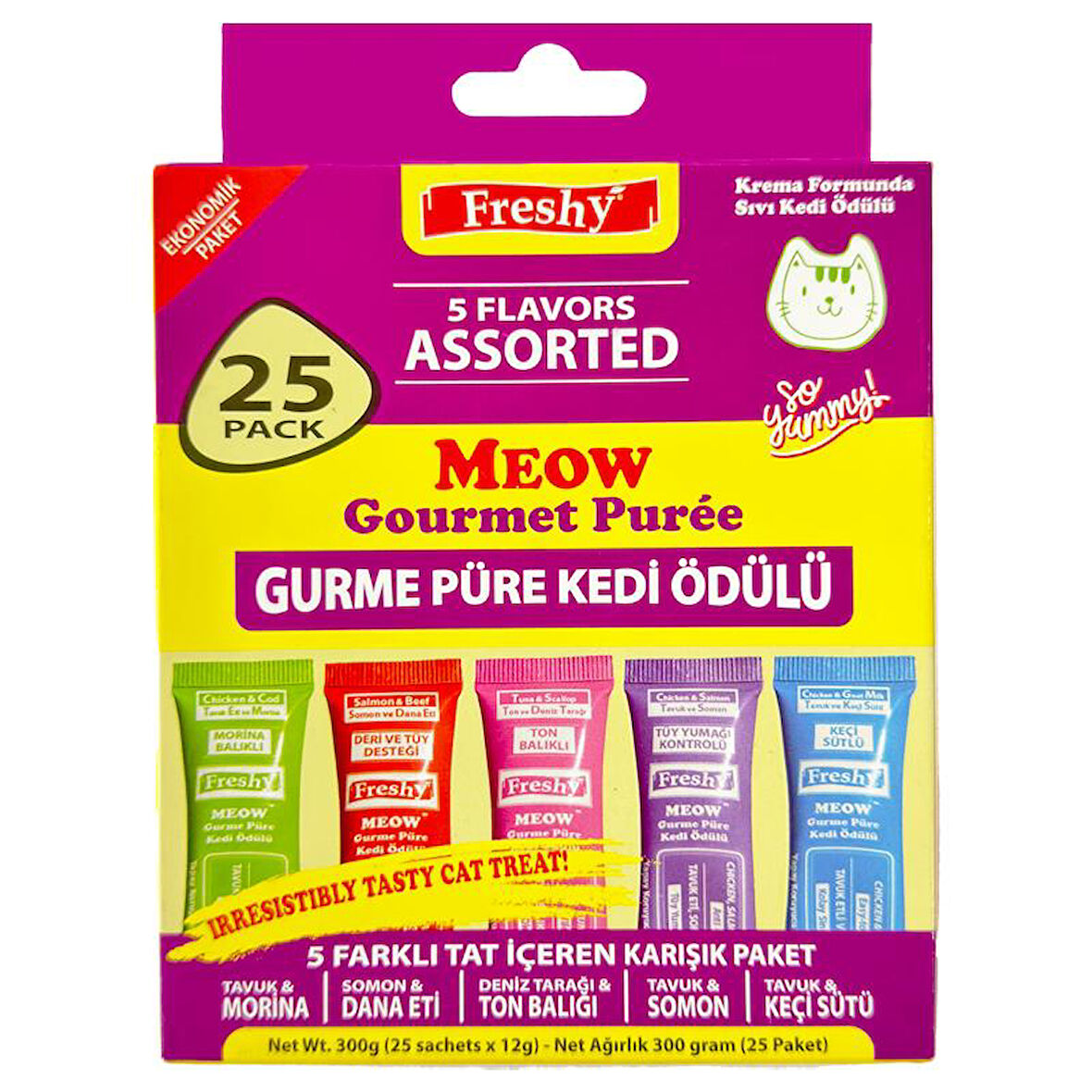 Freshy Meow Gurme Pure 25Lı Karısık Paket 300Gr