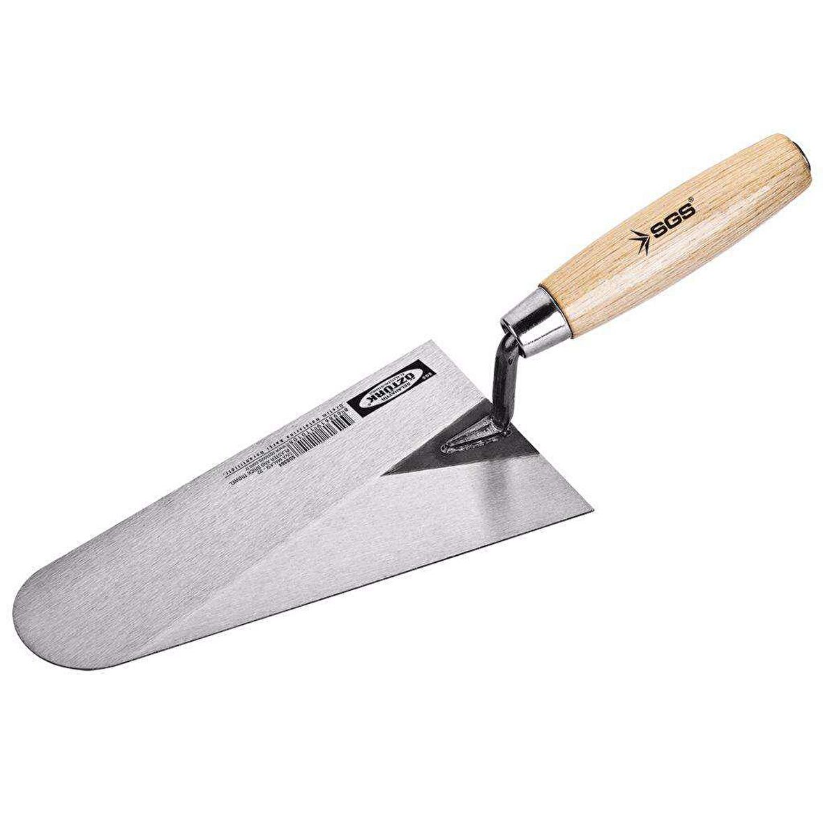 Sgs 16cm Ahşap Saplı SGS380 Sıva Malası 1.20mm Kalınlığında Zımparalanmış 50 Rockwell Yay Çeliği