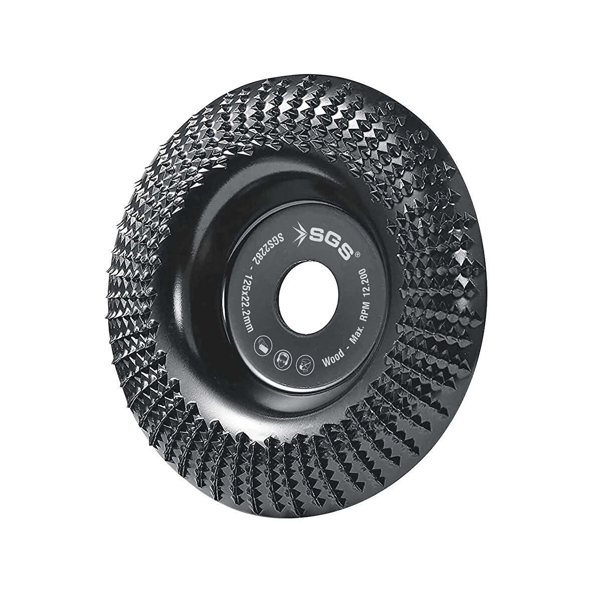 AHŞAP İŞLEME TAŞLAMA DİSKİ KAVİSLİ 125MM x 22,22MM