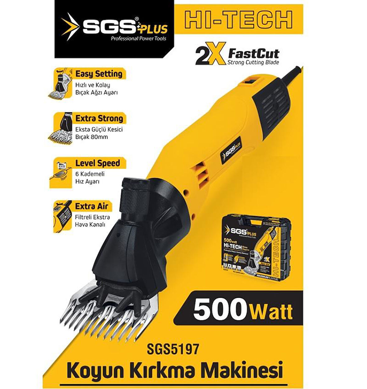 Sgs 5197 Koyun Kırkma Makinesi 500 W